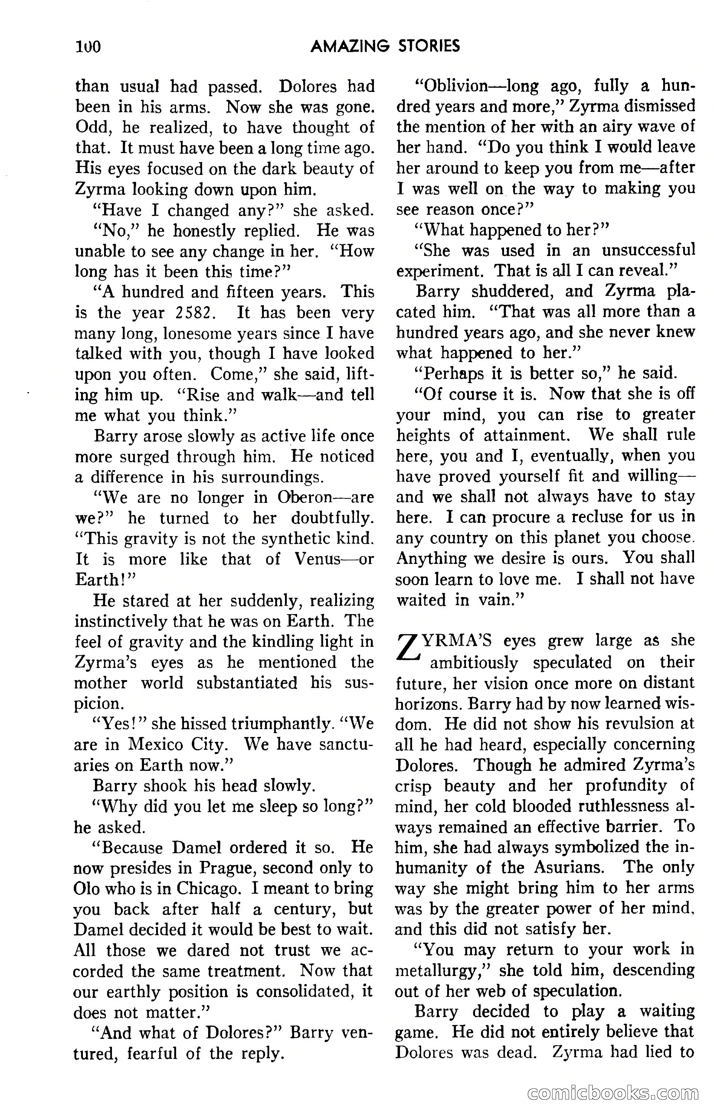 Amazing Stories, April 1941 — page 100 of 148