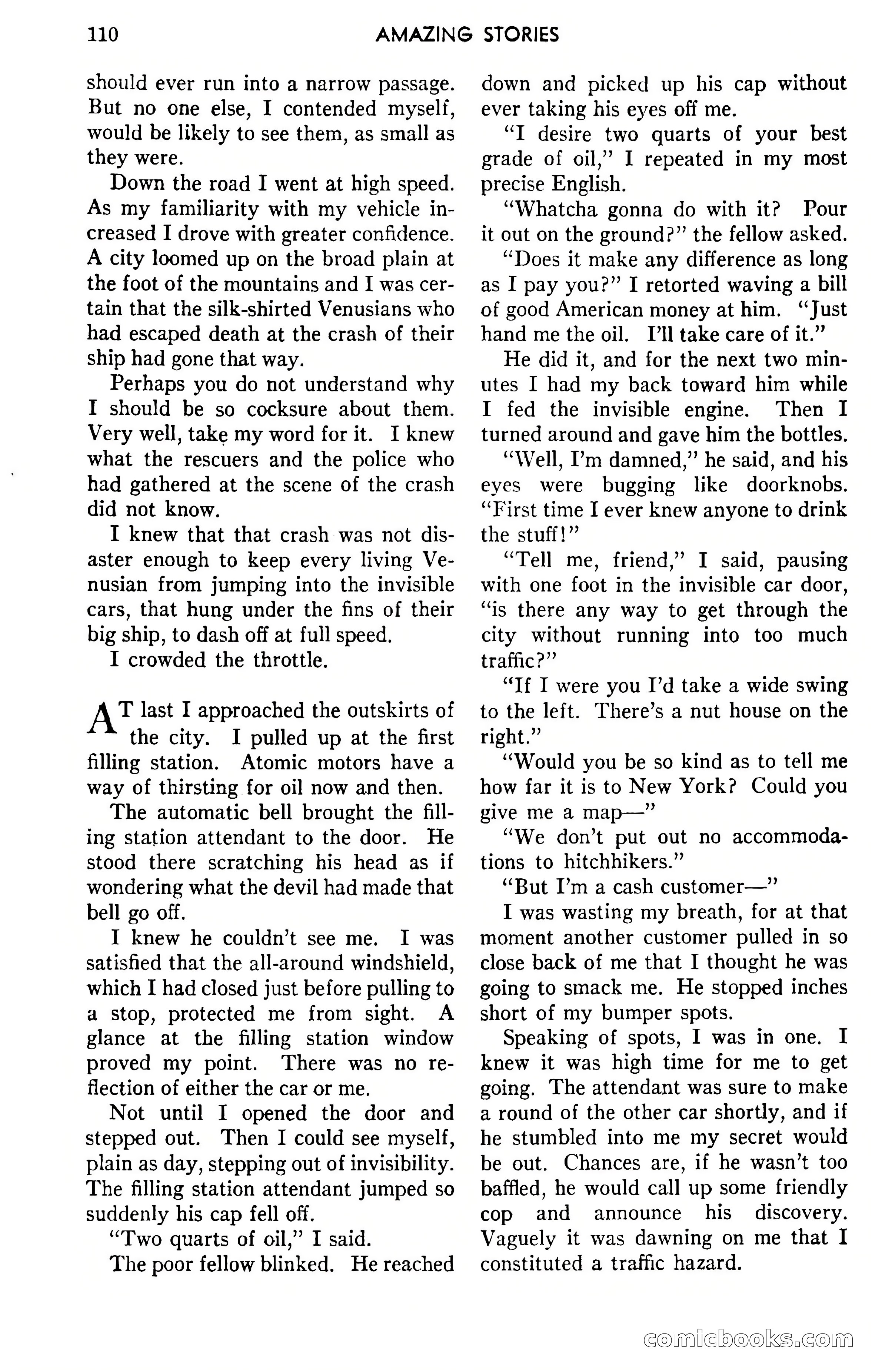 Amazing Stories, April 1941 — page 110 of 148