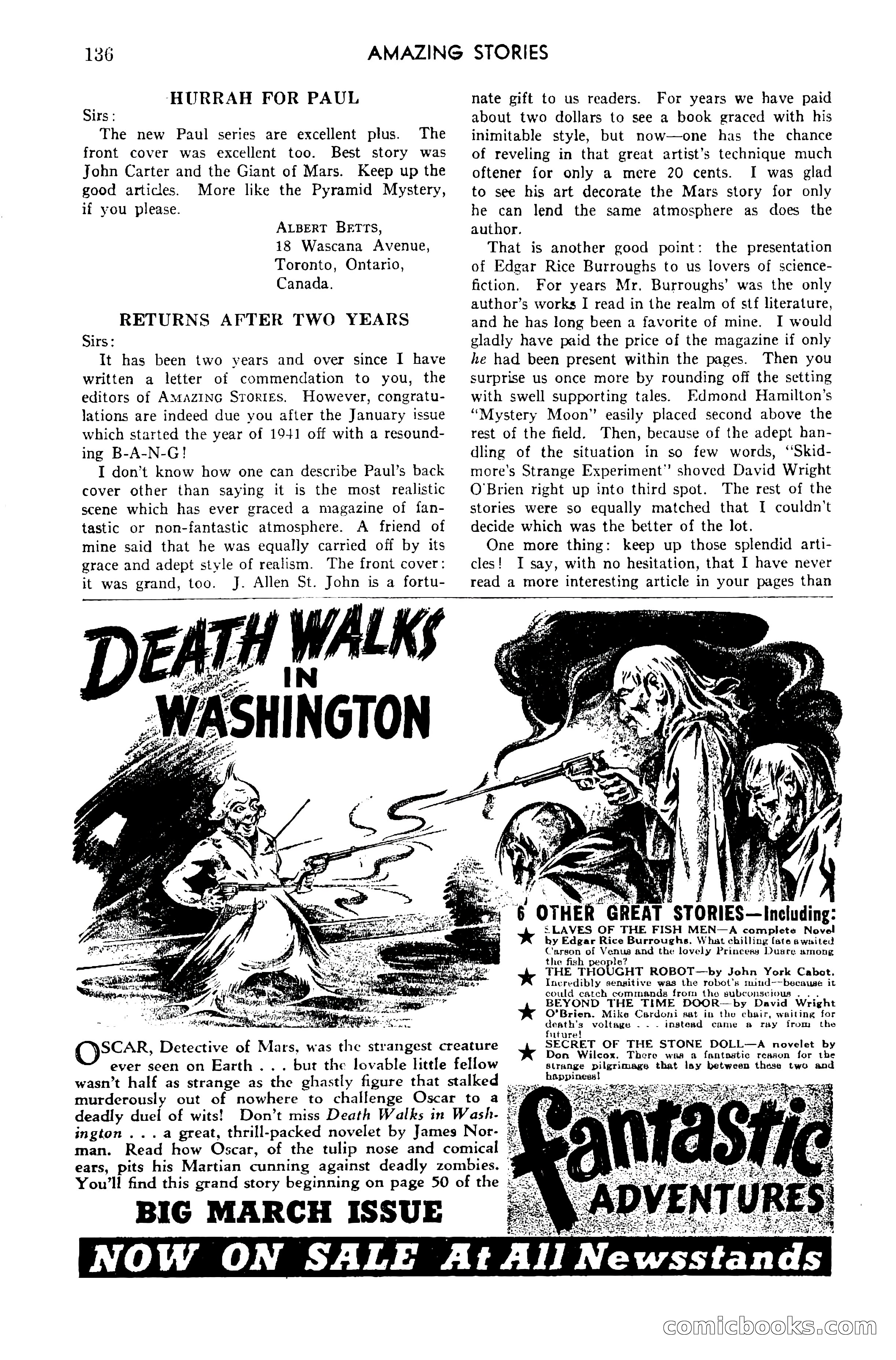 Amazing Stories, April 1941 — page 136 of 148