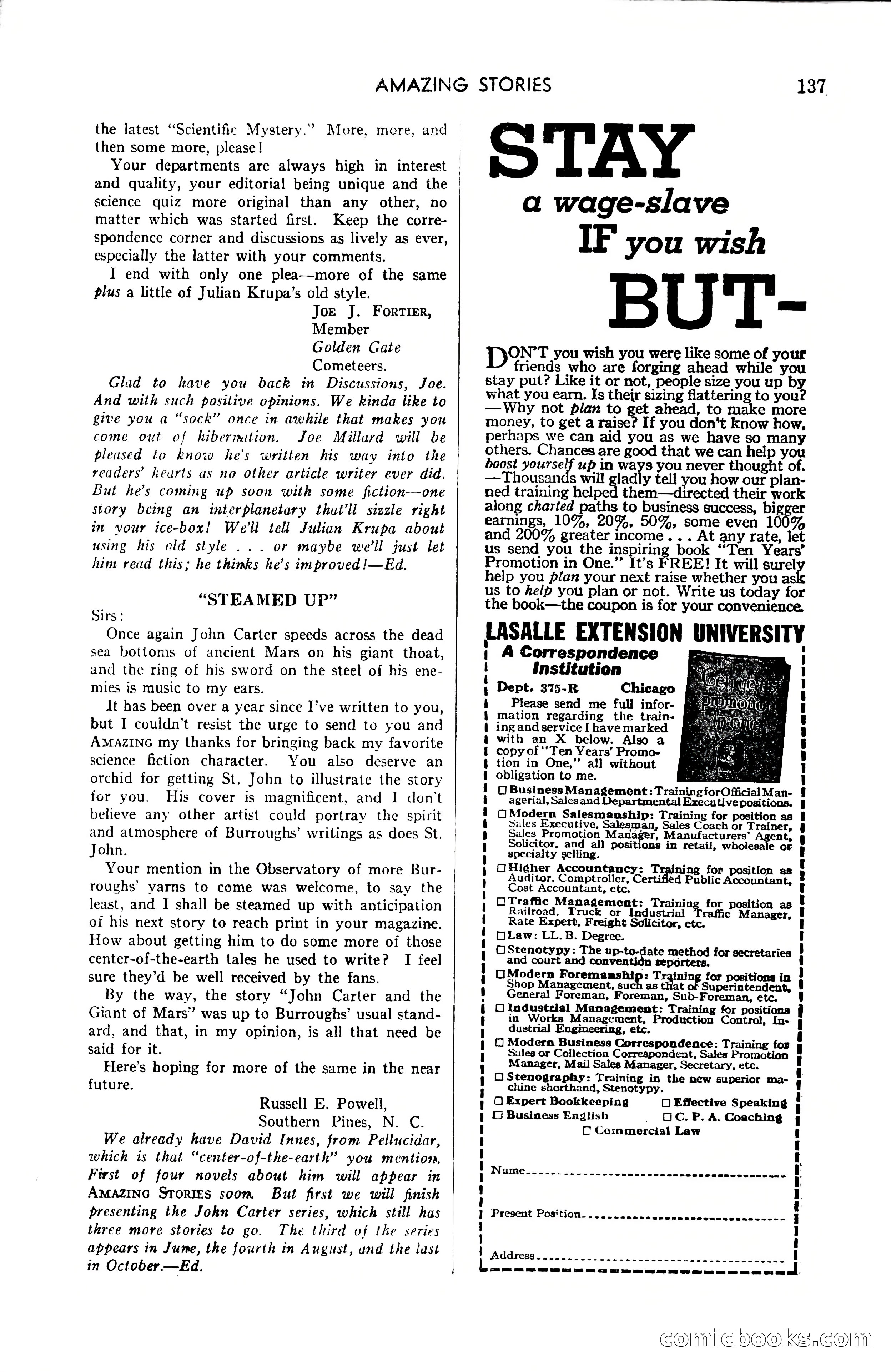 Amazing Stories, April 1941 — page 137 of 148