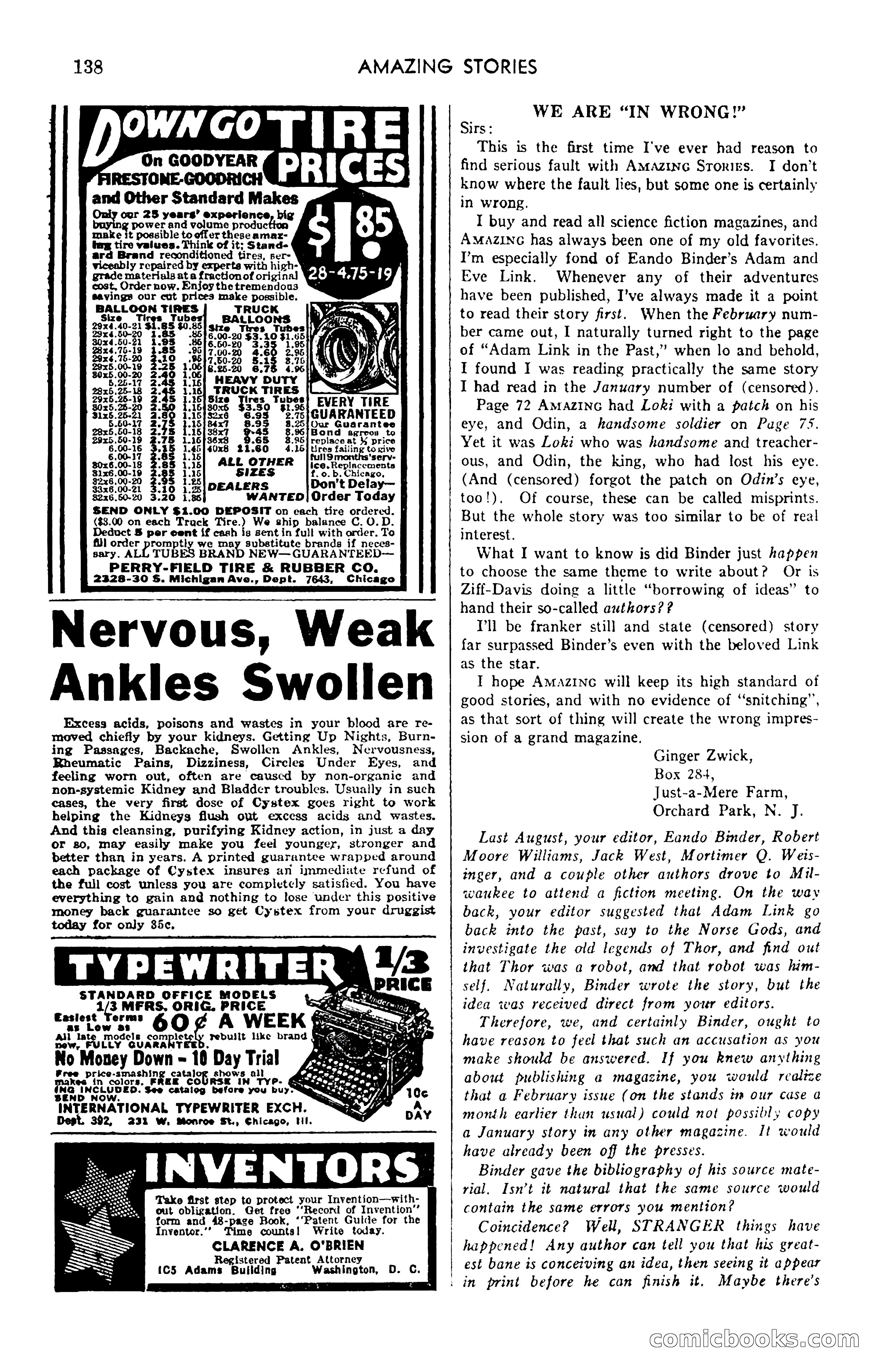 Amazing Stories, April 1941 — page 138 of 148