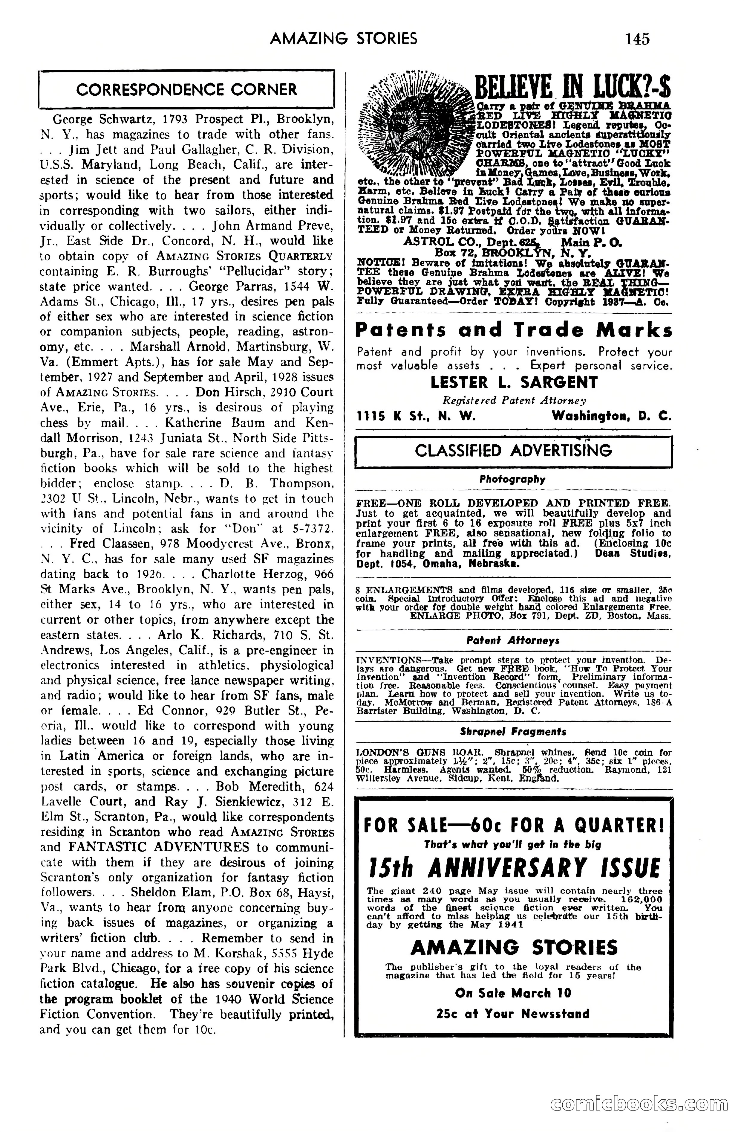 Amazing Stories, April 1941 — page 145 of 148