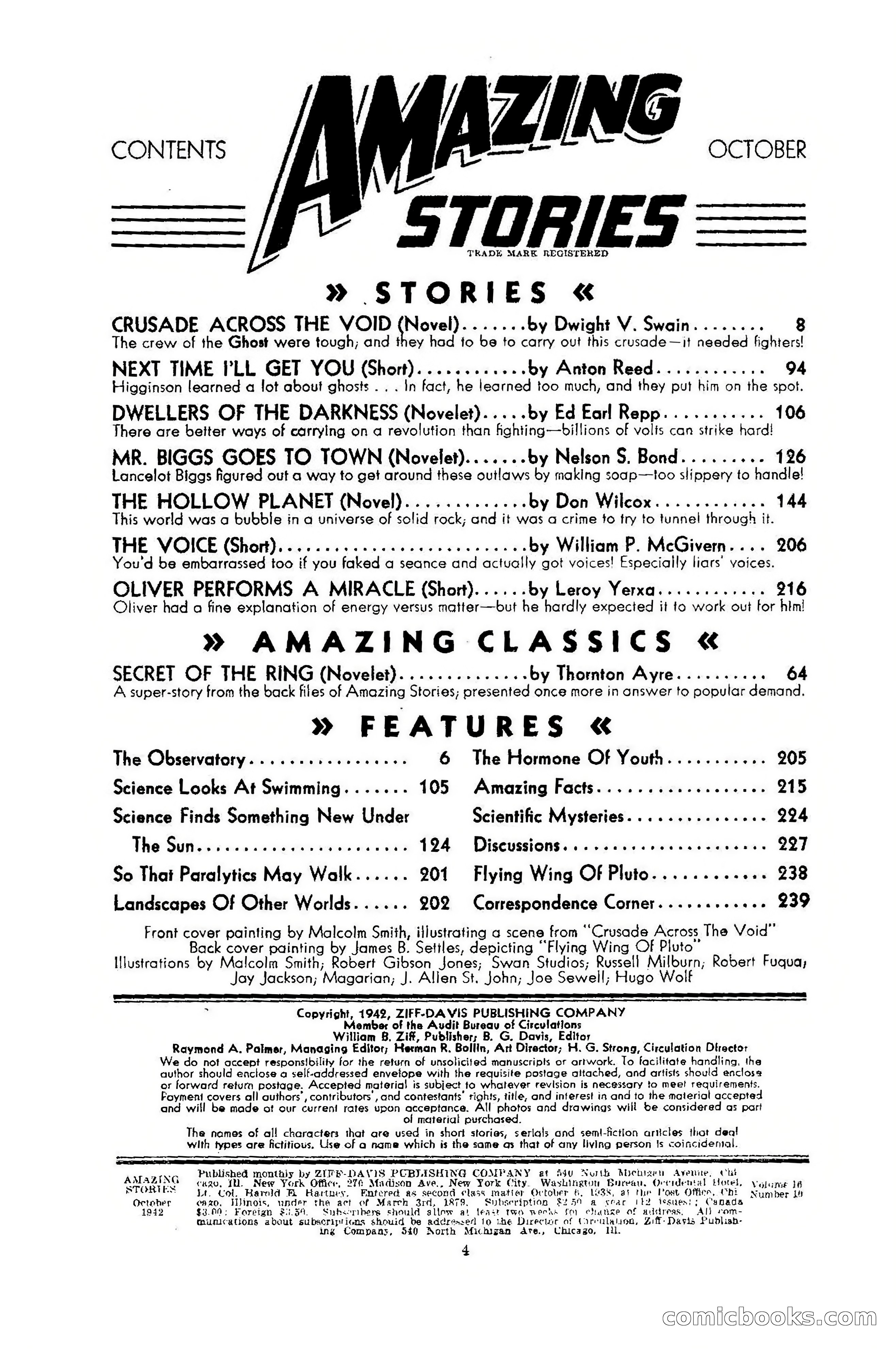 Amazing Stories, October 1942 — page 4 of 244