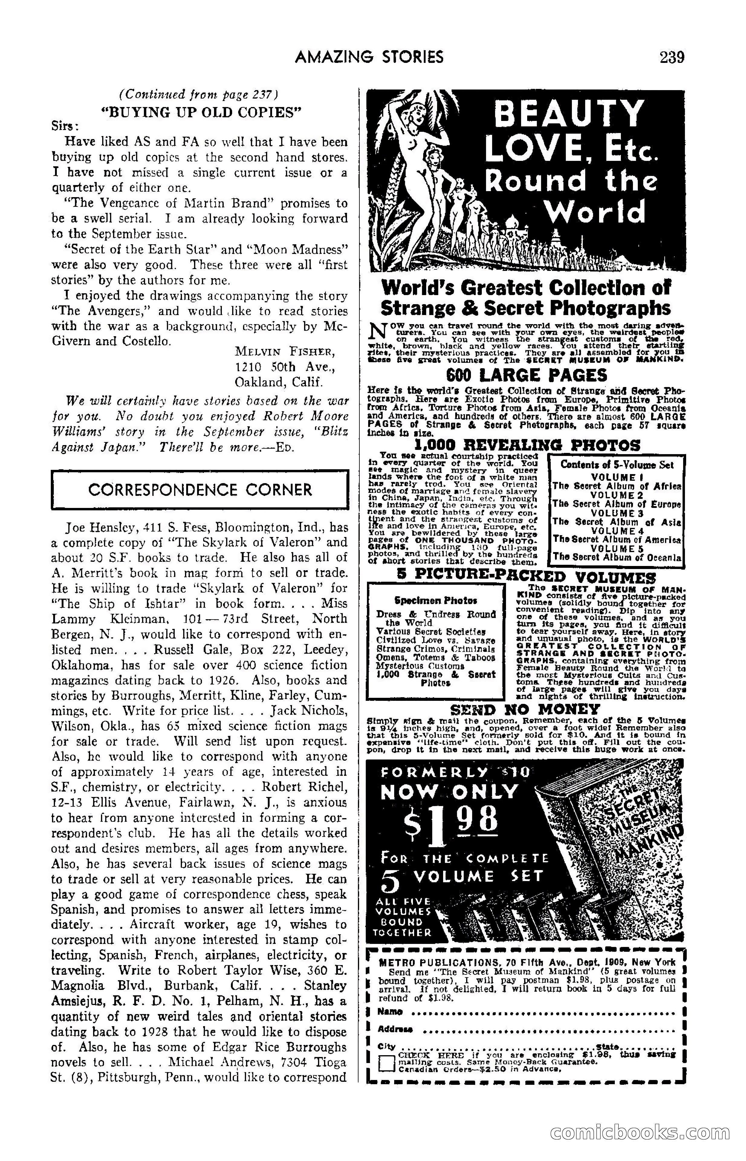 Amazing Stories, October 1942 — page 239 of 244