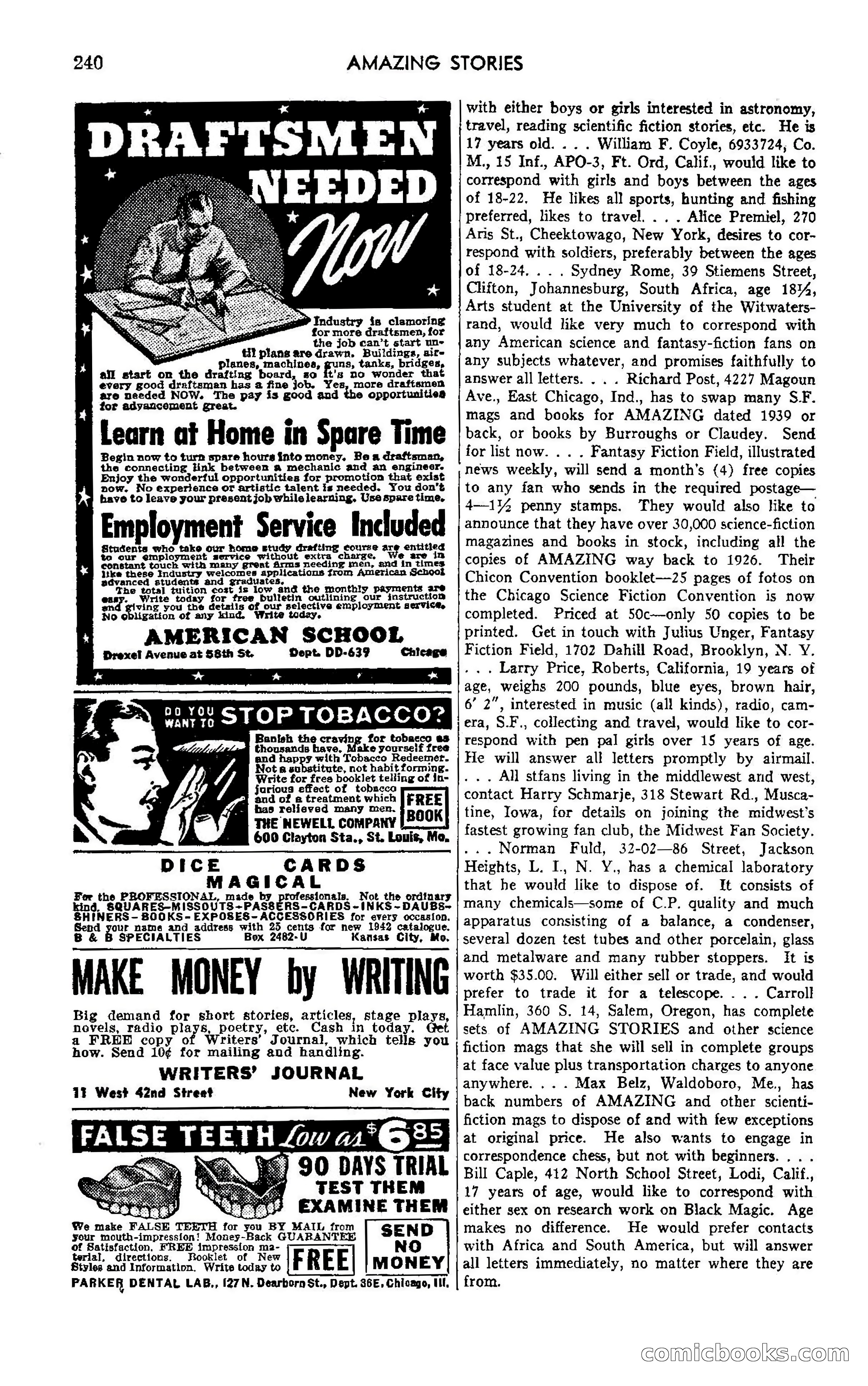 Amazing Stories, October 1942 — page 240 of 244