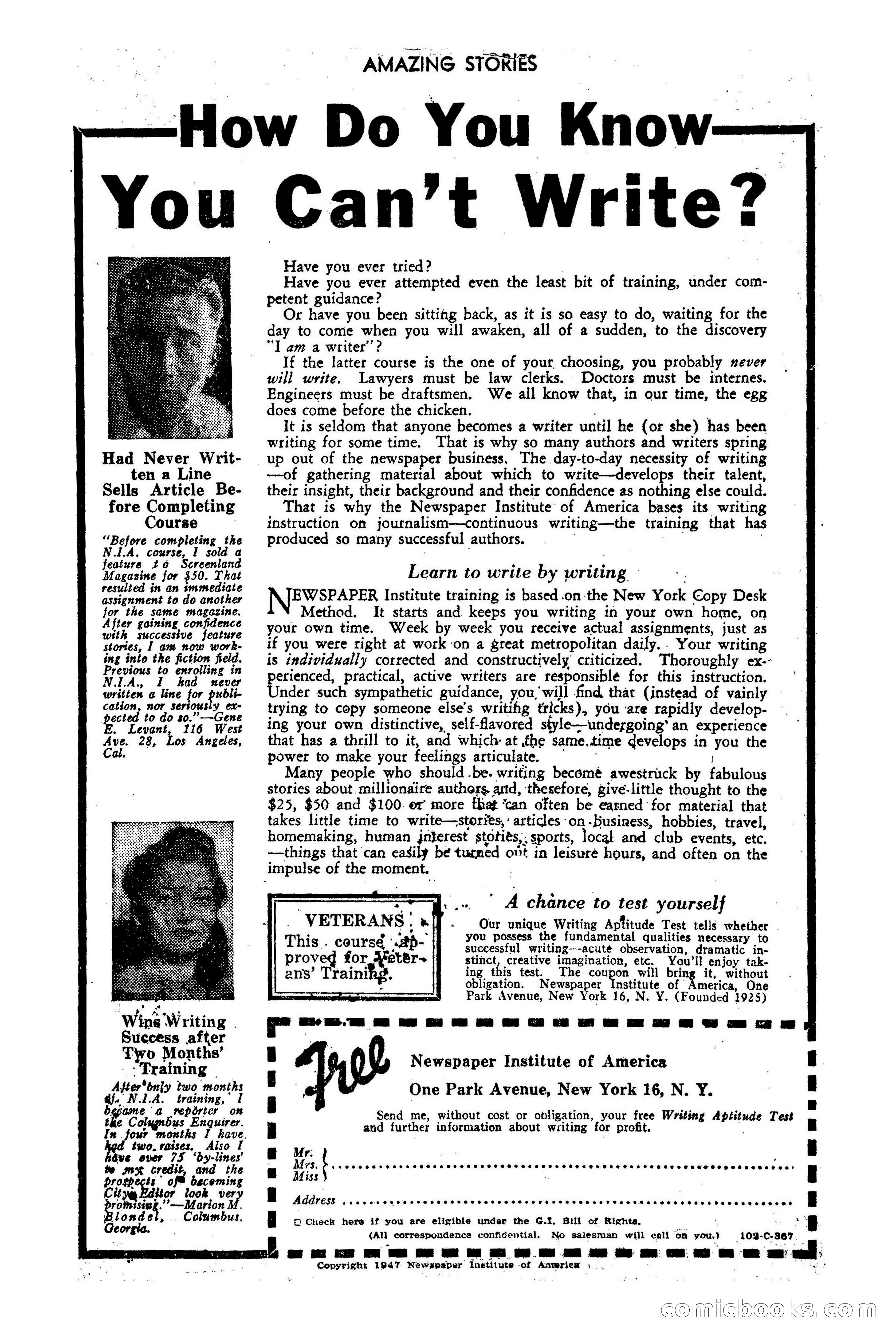 Amazing Stories, March 1947 — page 3 of 180