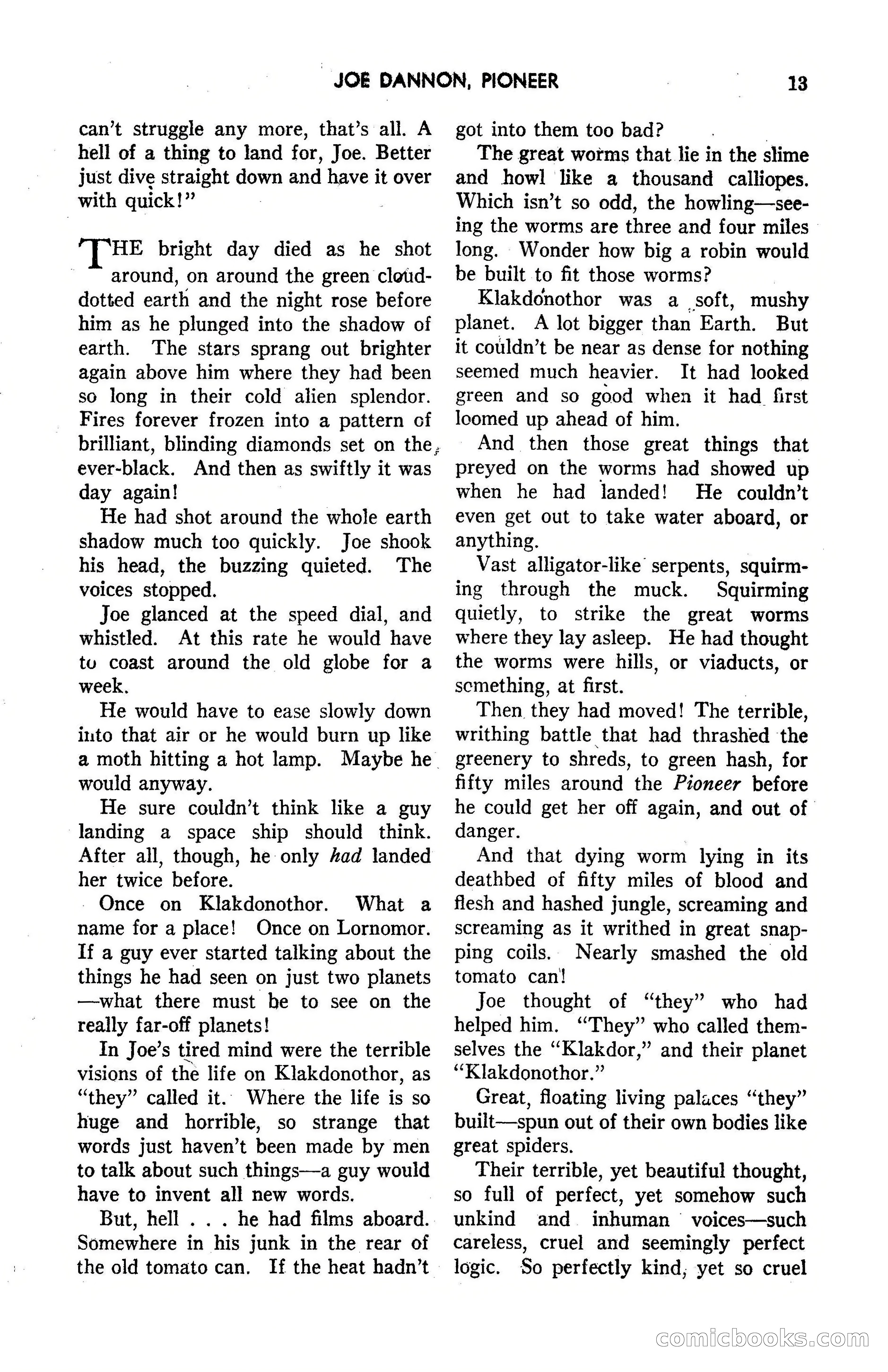 Amazing Stories, March 1947 — page 13 of 180
