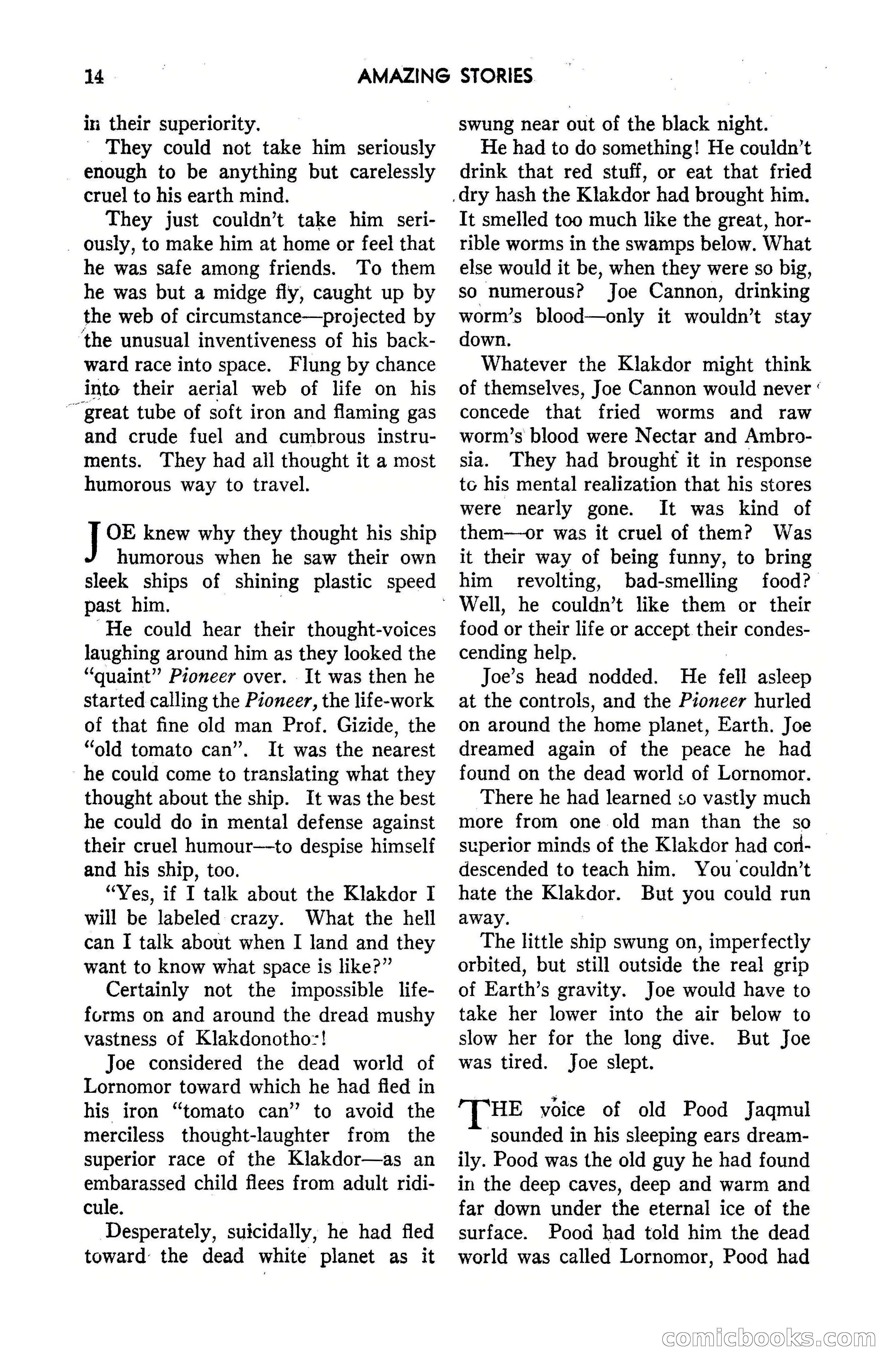 Amazing Stories, March 1947 — page 14 of 180
