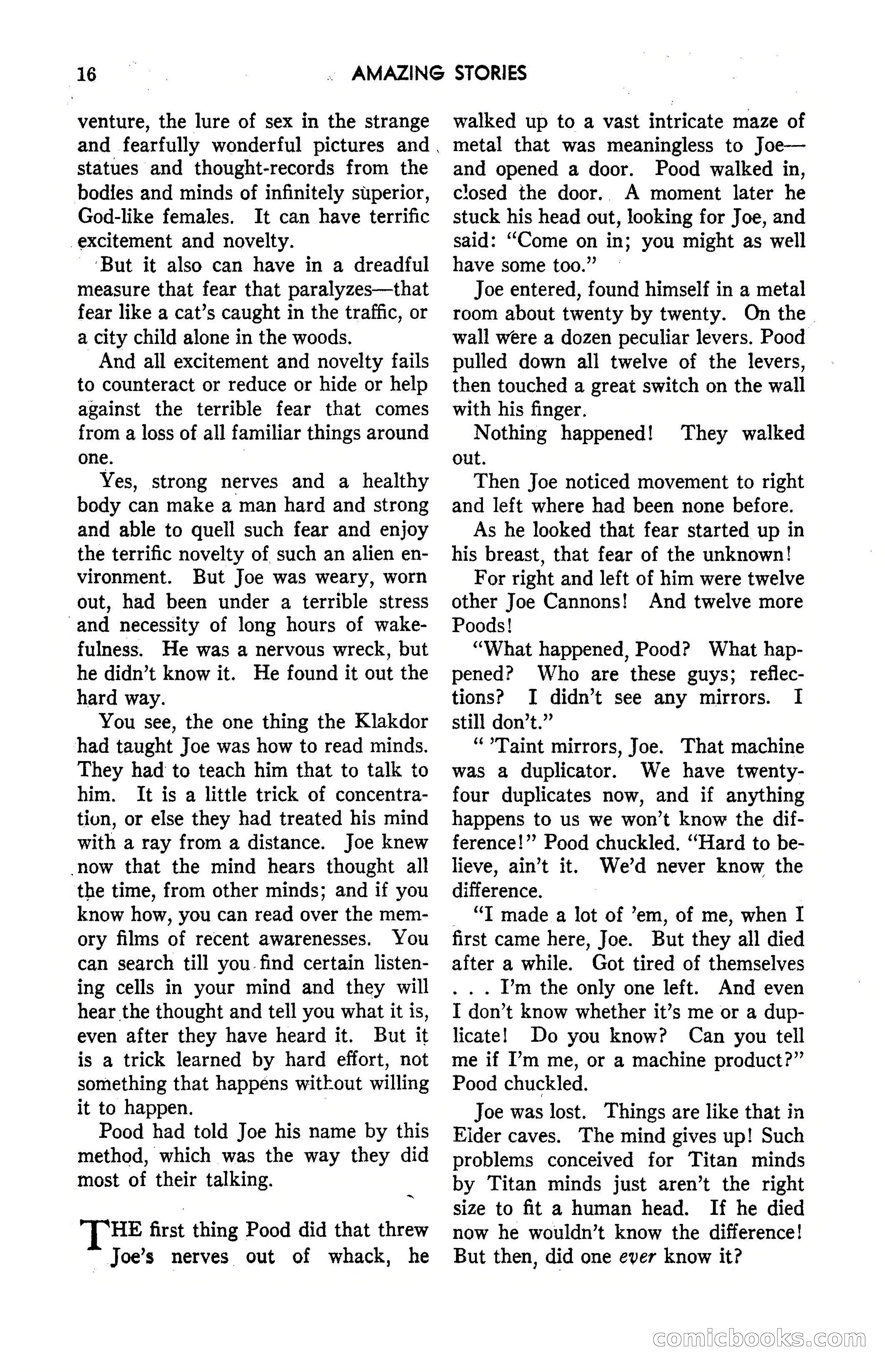 Amazing Stories, March 1947 — page 16 of 180
