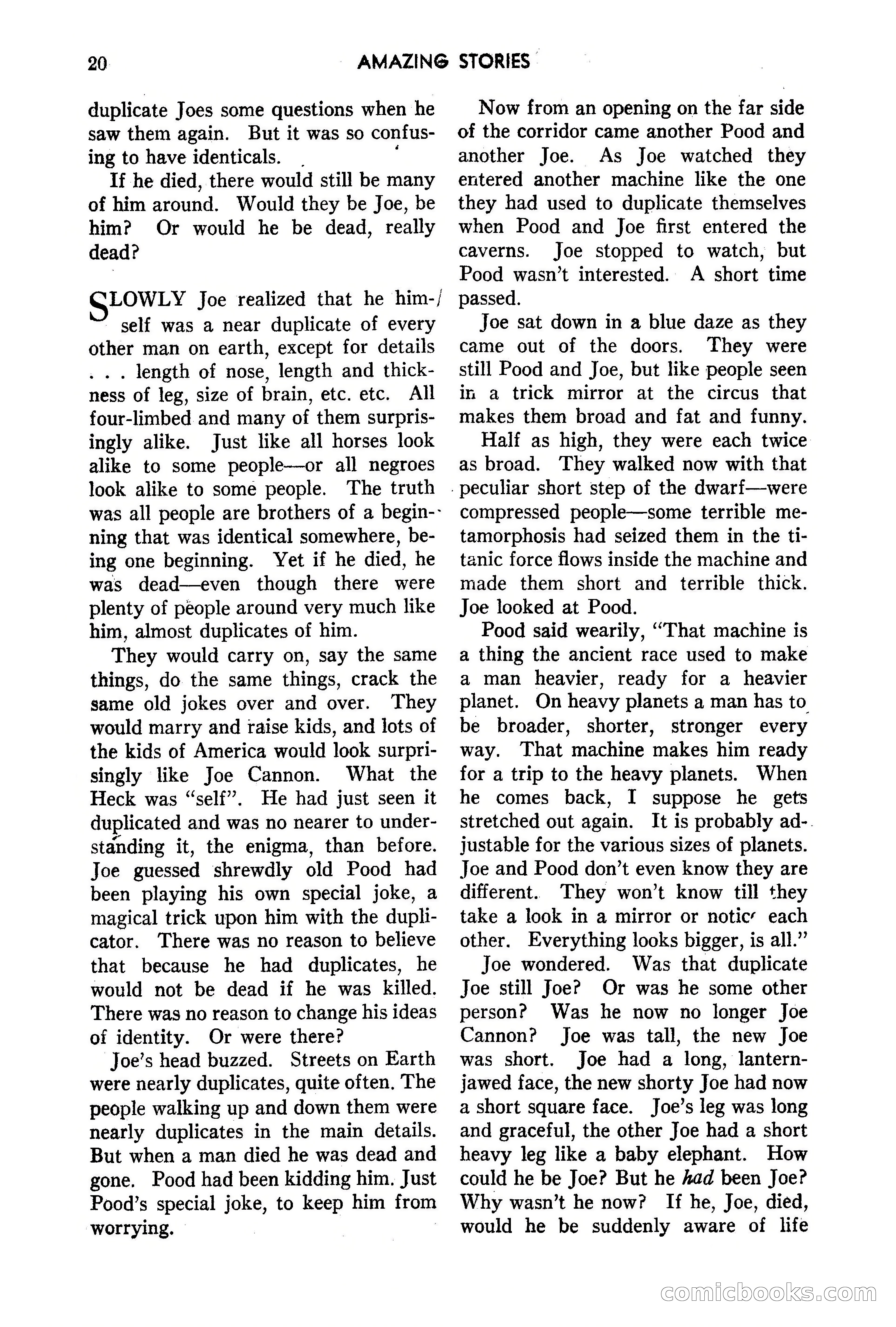 Amazing Stories, March 1947 — page 20 of 180