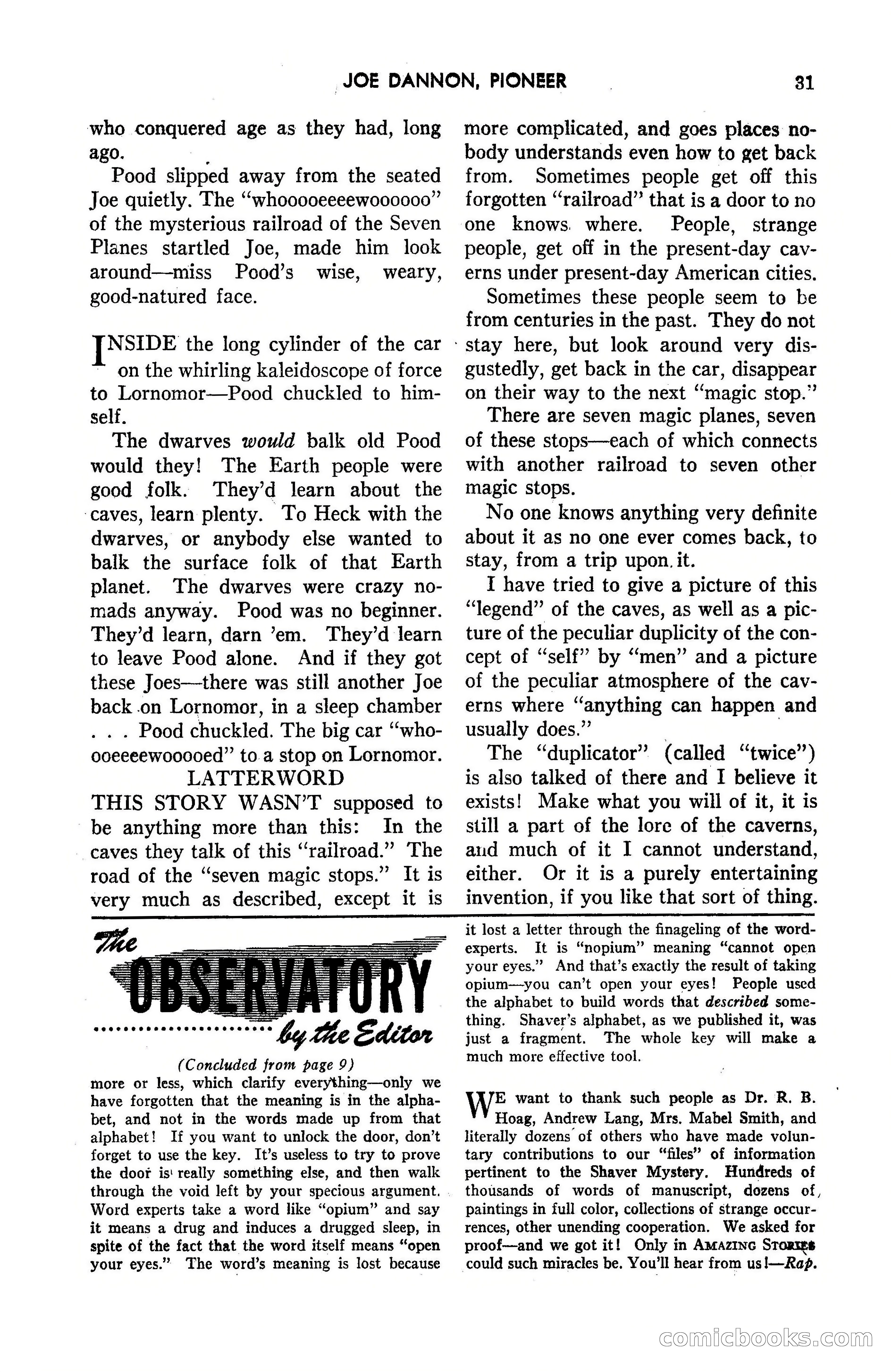 Amazing Stories, March 1947 — page 31 of 180