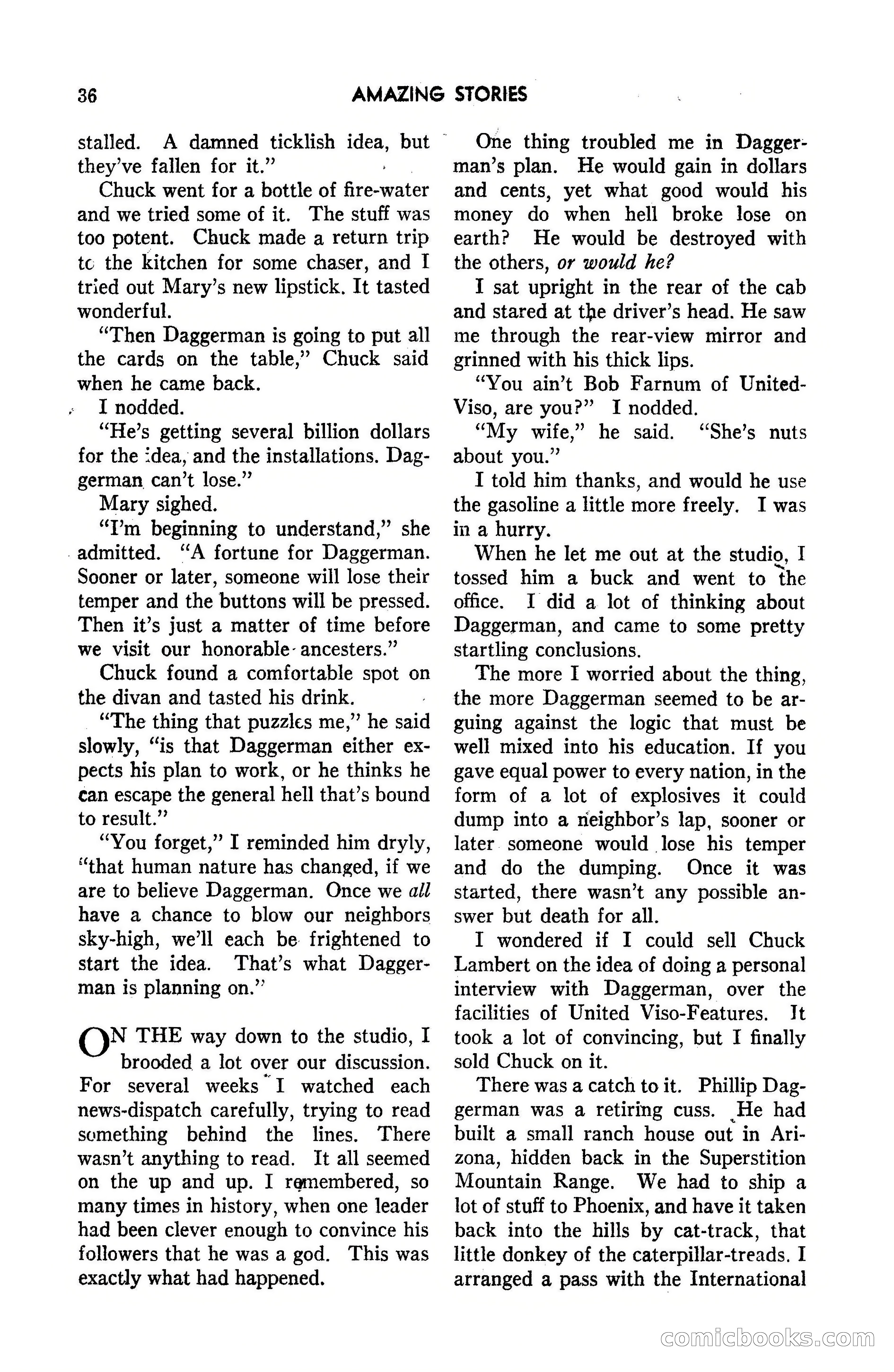 Amazing Stories, March 1947 — page 36 of 180