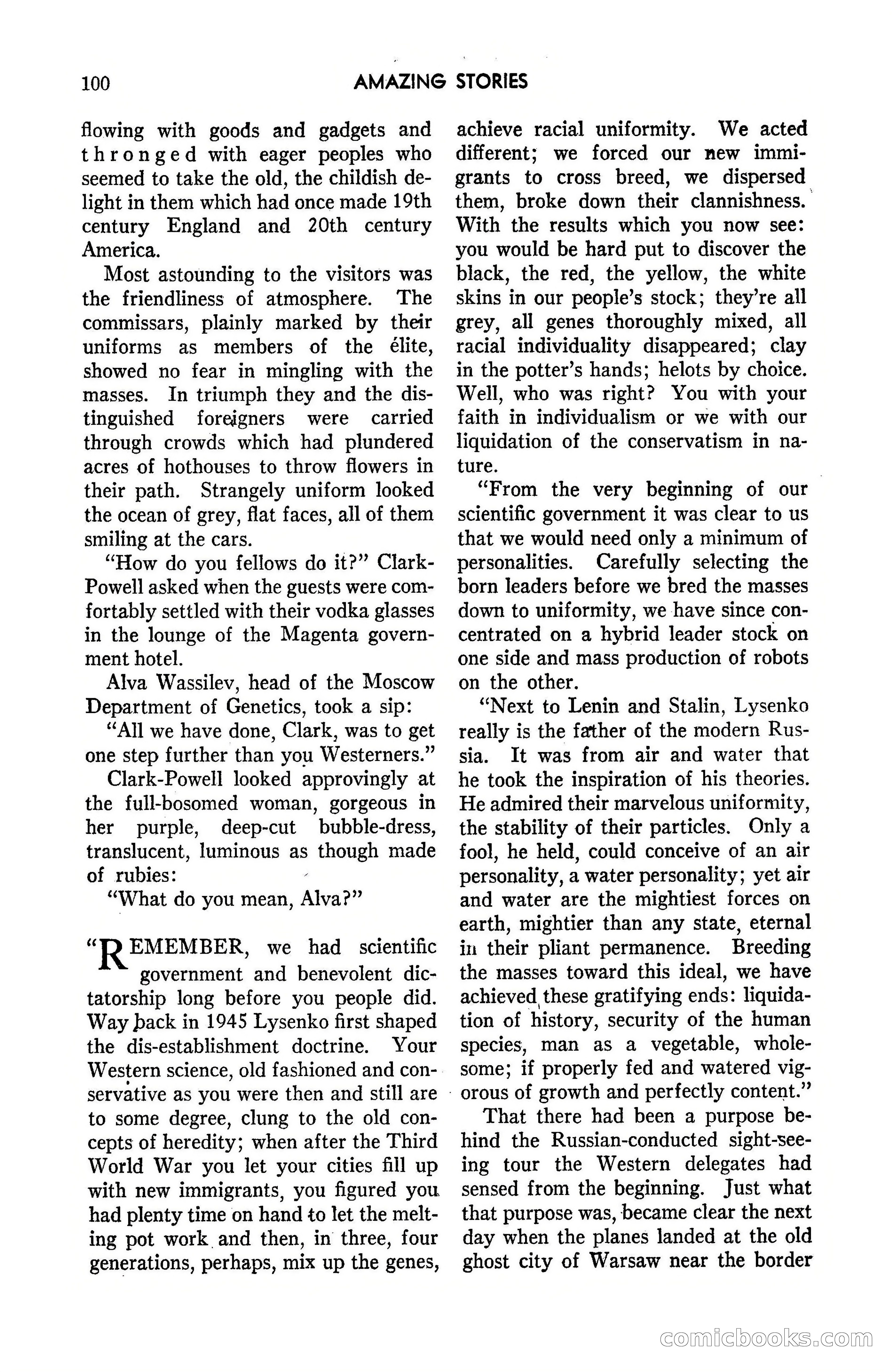 Amazing Stories, March 1947 — page 100 of 180