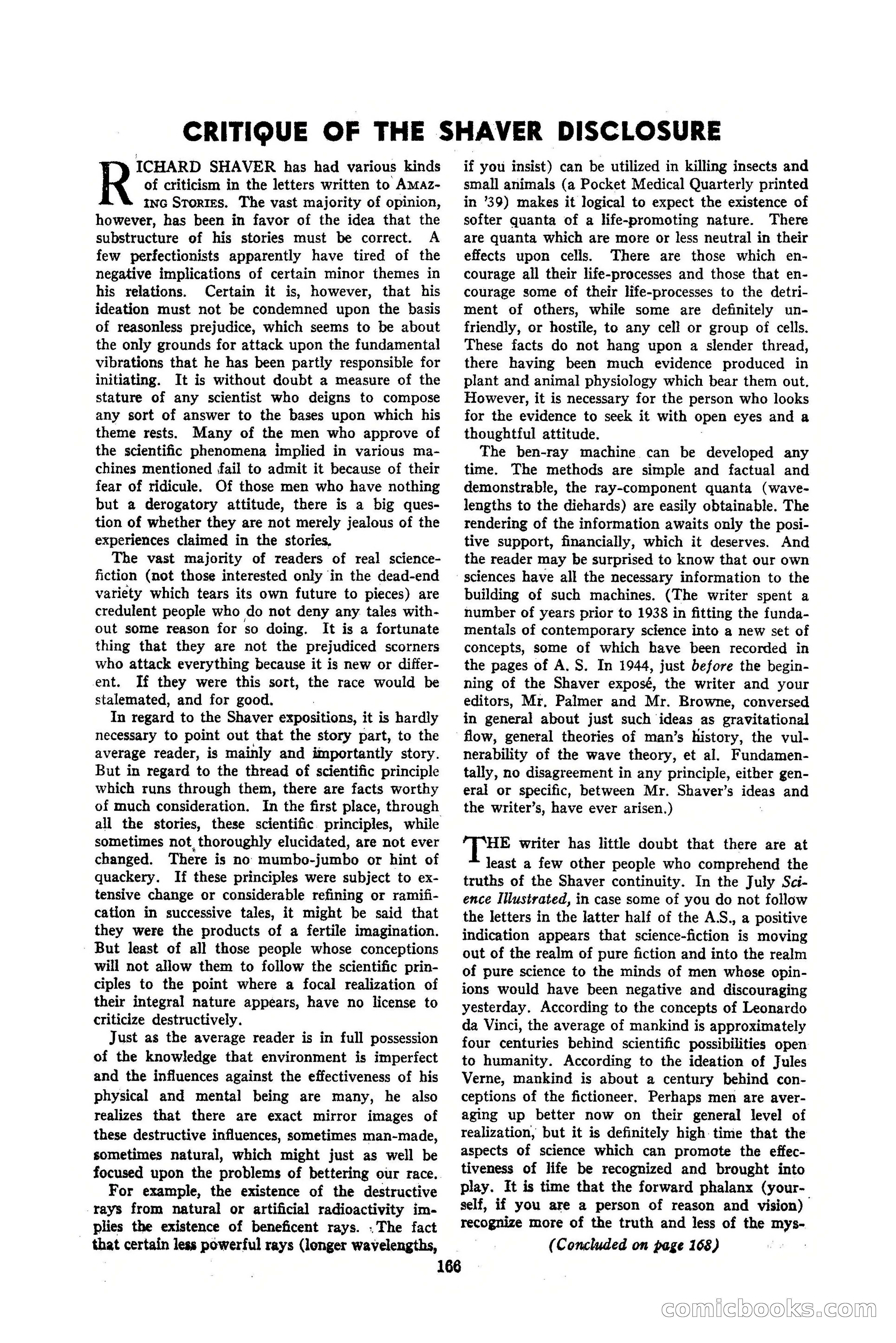 Amazing Stories, March 1947 — page 166 of 180