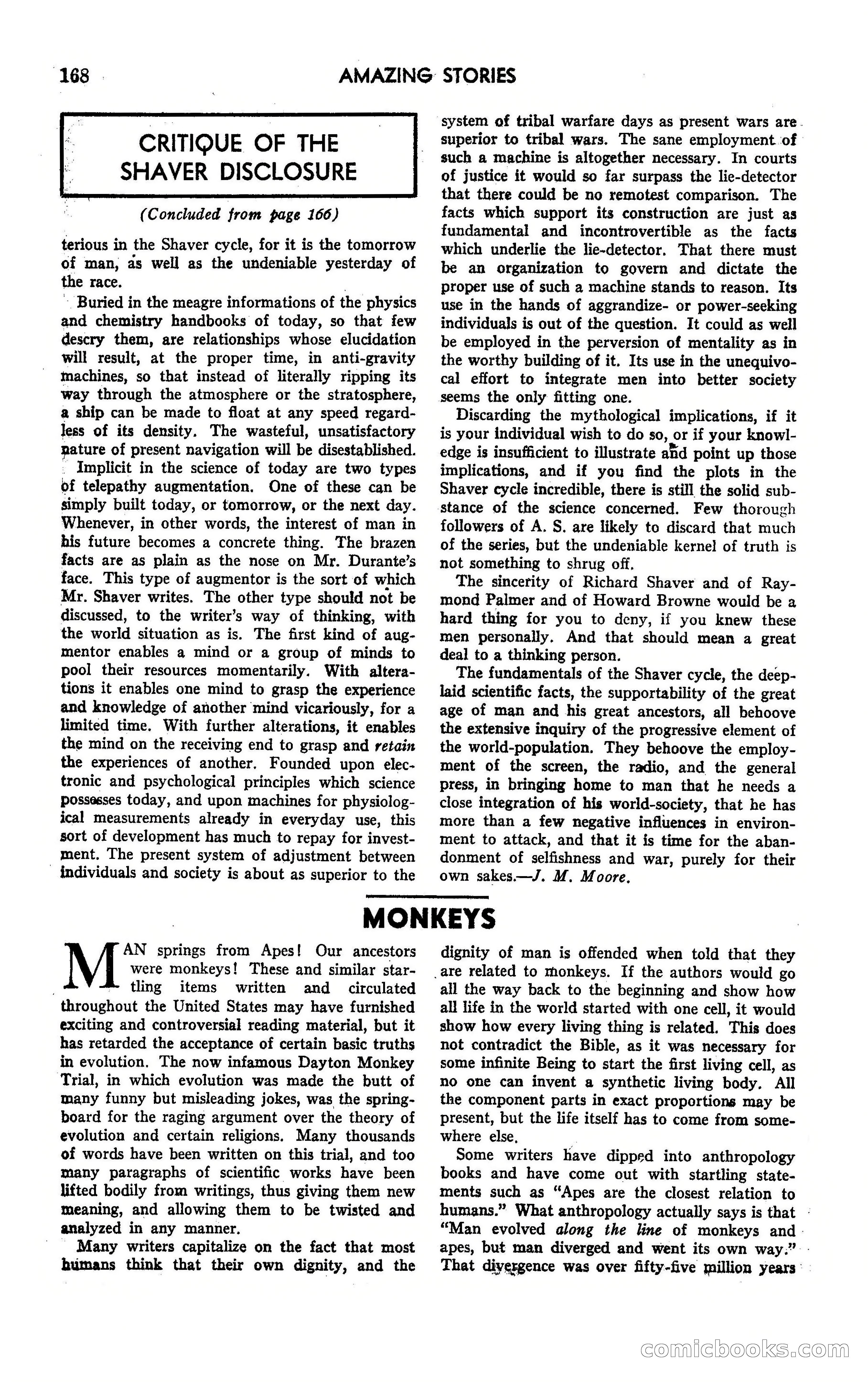 Amazing Stories, March 1947 — page 168 of 180