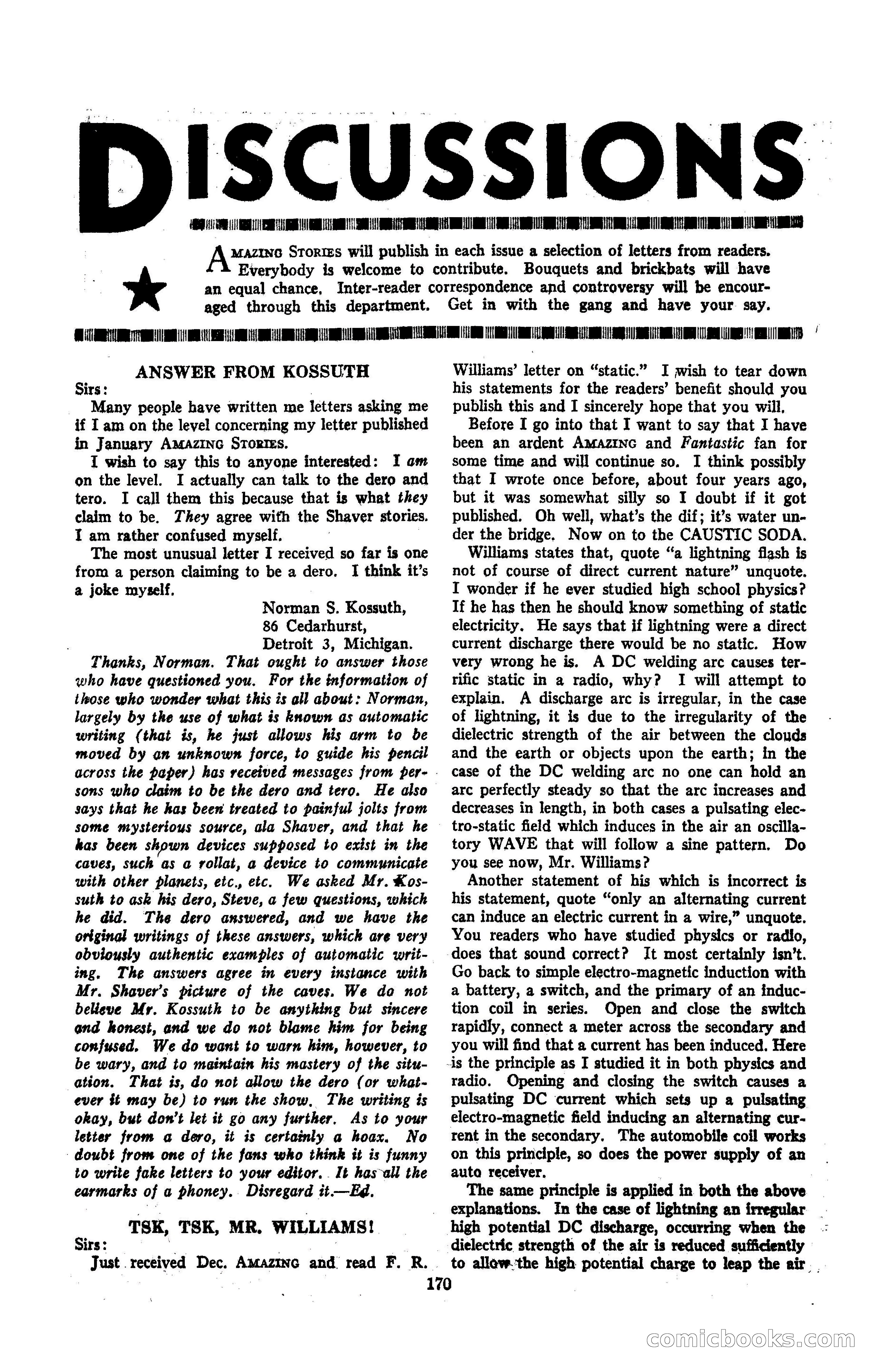 Amazing Stories, March 1947 — page 170 of 180