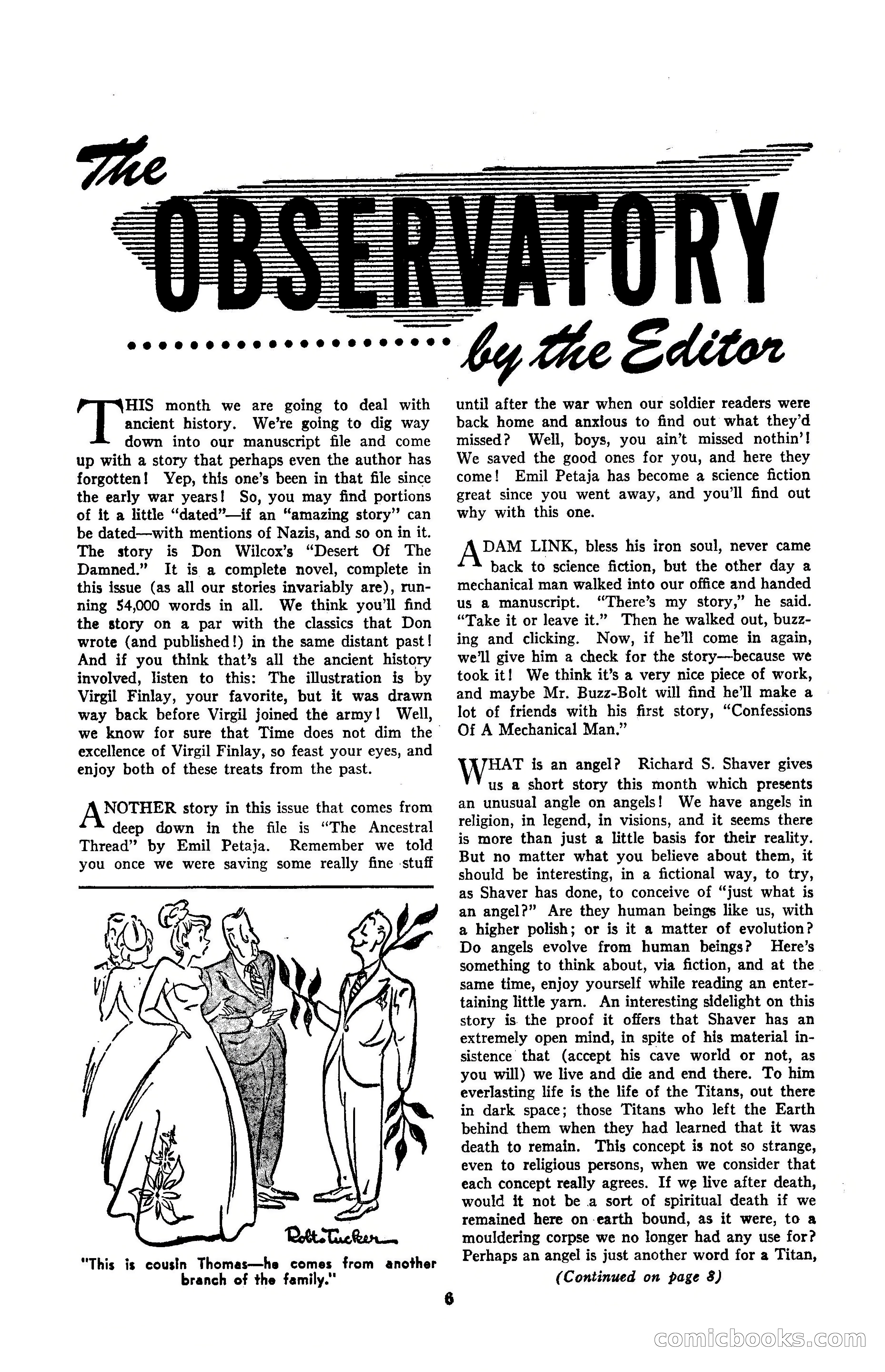 Amazing Stories, May 1947 — page 6 of 180