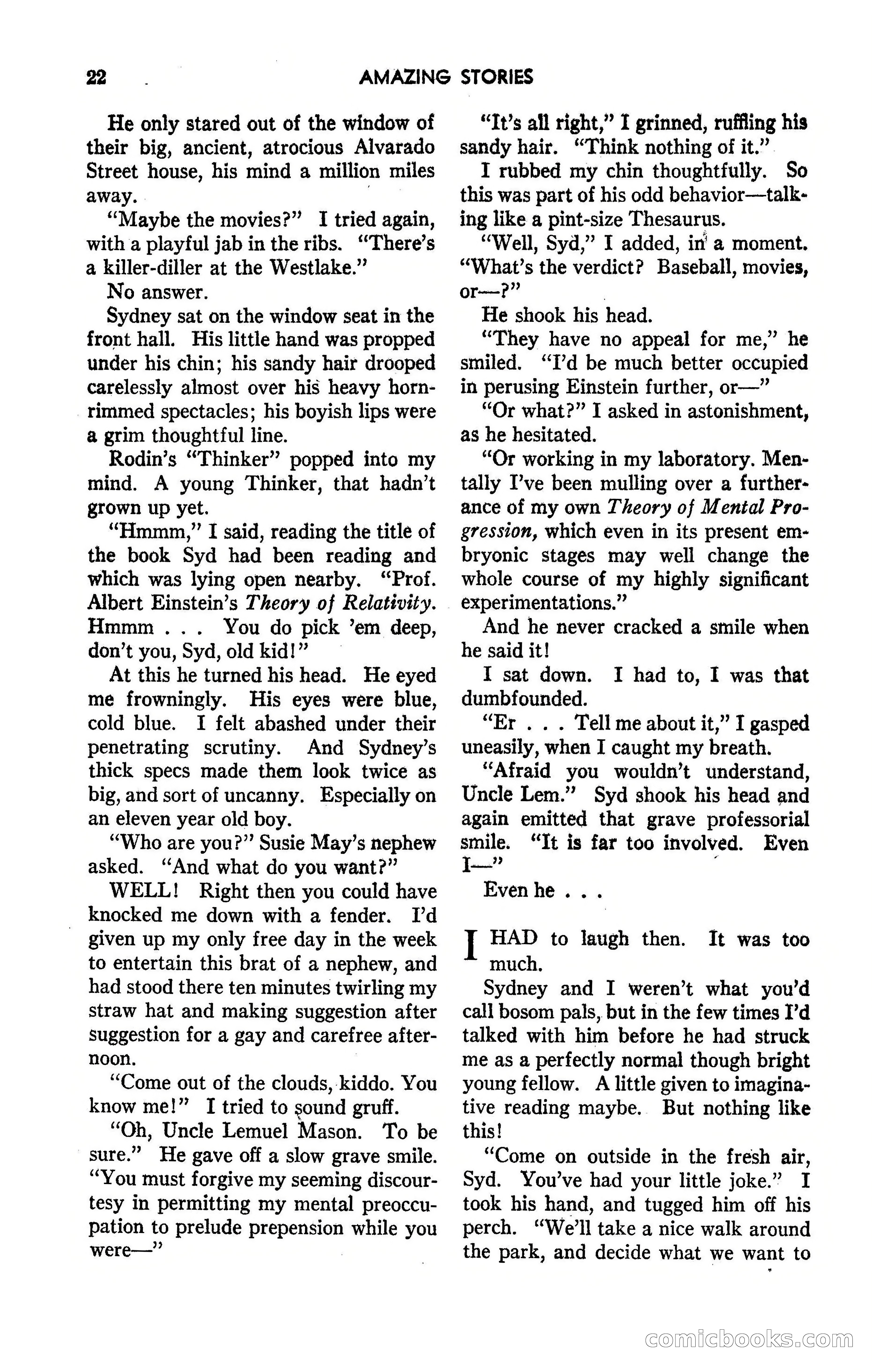 Amazing Stories, May 1947 — page 22 of 180