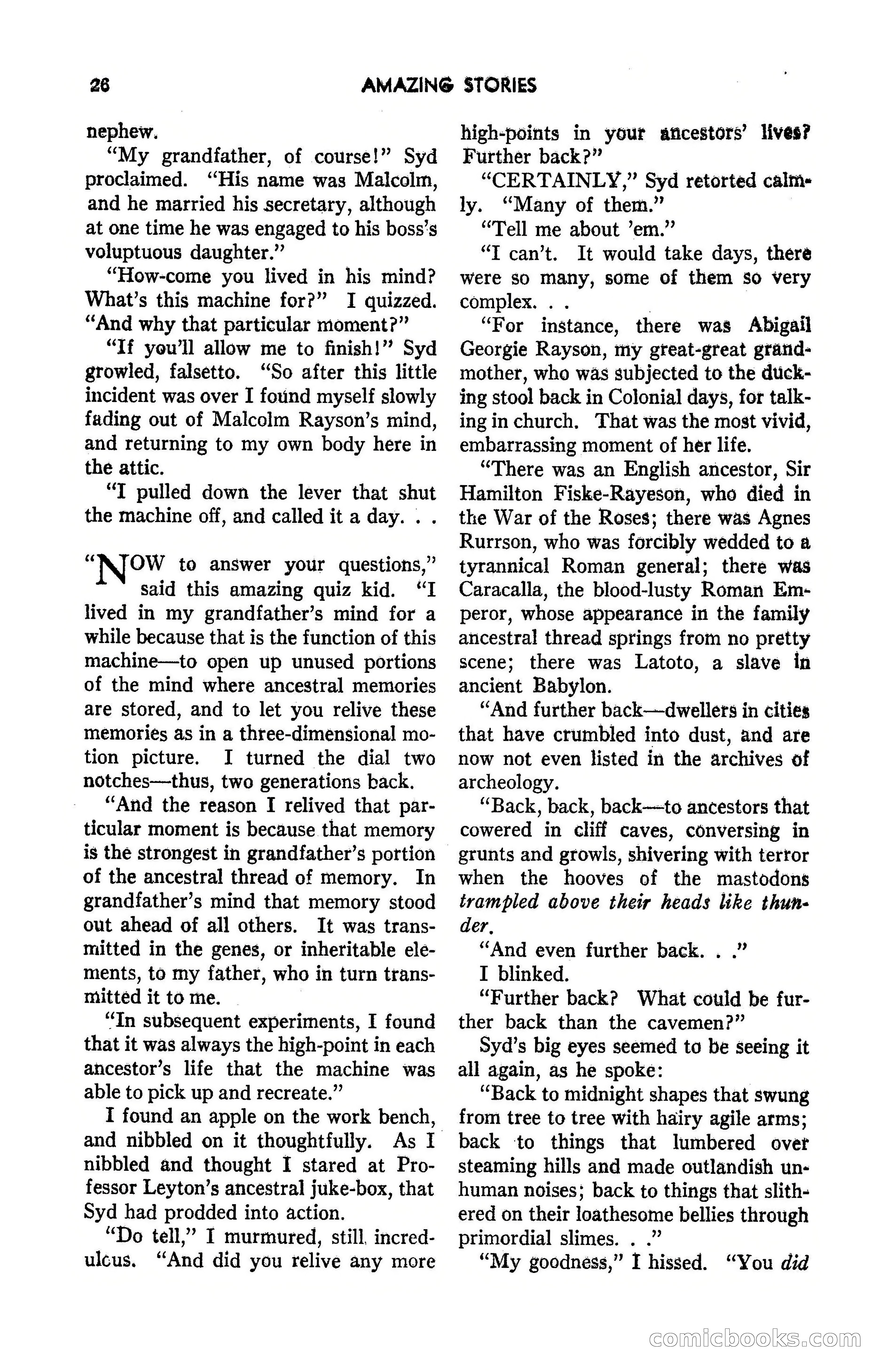 Amazing Stories, May 1947 — page 26 of 180
