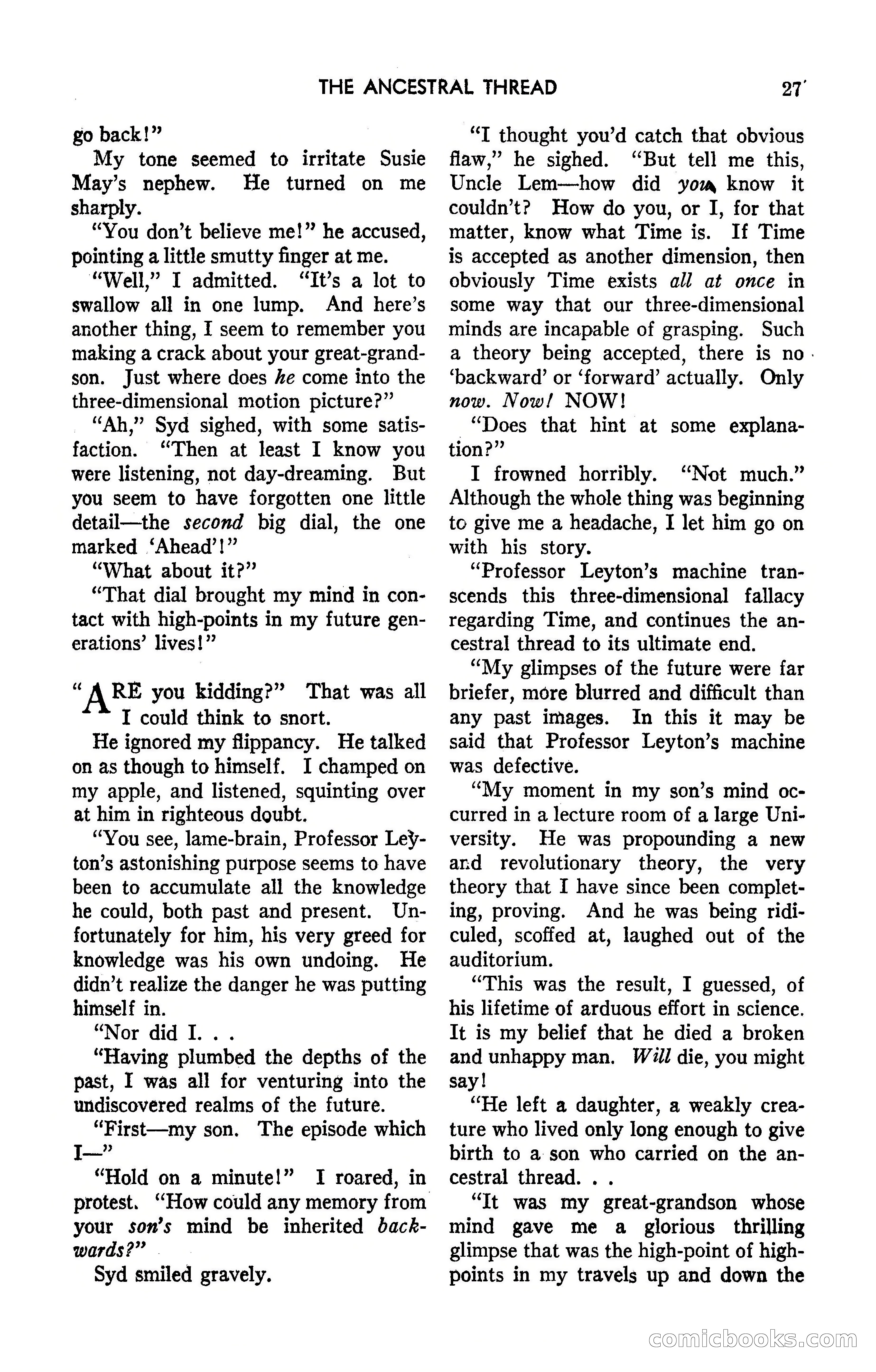 Amazing Stories, May 1947 — page 27 of 180