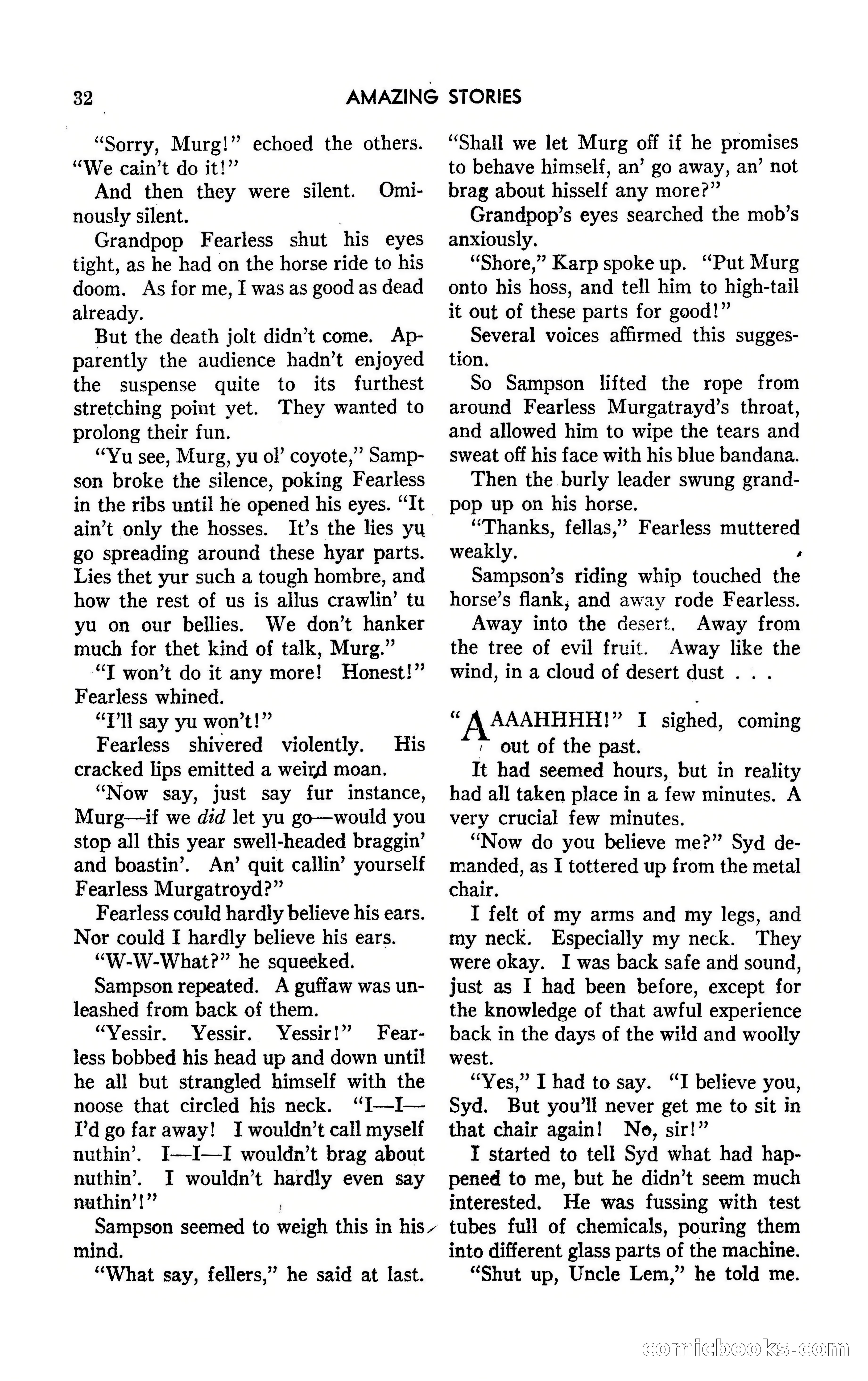 Amazing Stories, May 1947 — page 32 of 180
