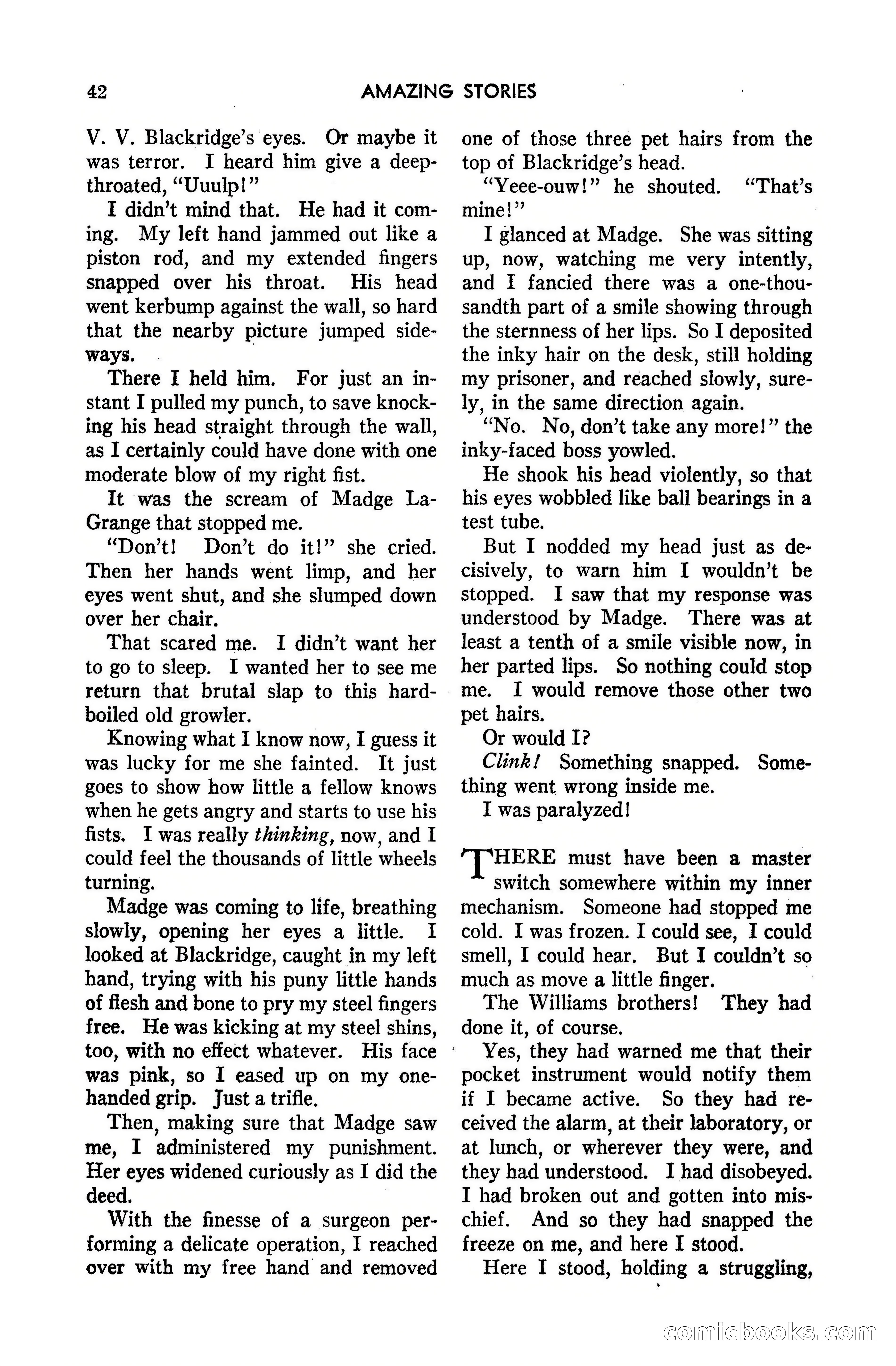Amazing Stories, May 1947 — page 42 of 180