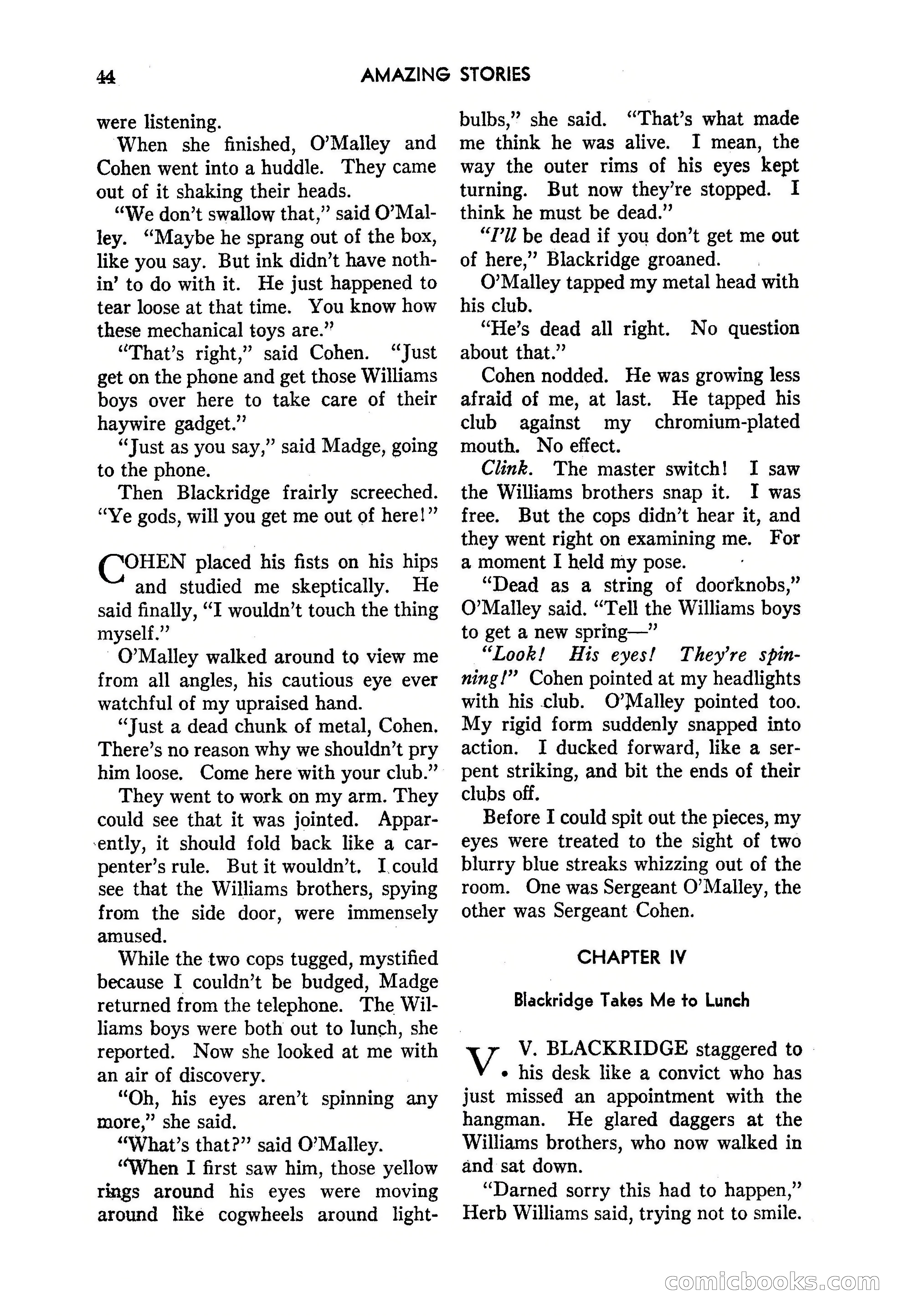 Amazing Stories, May 1947 — page 44 of 180