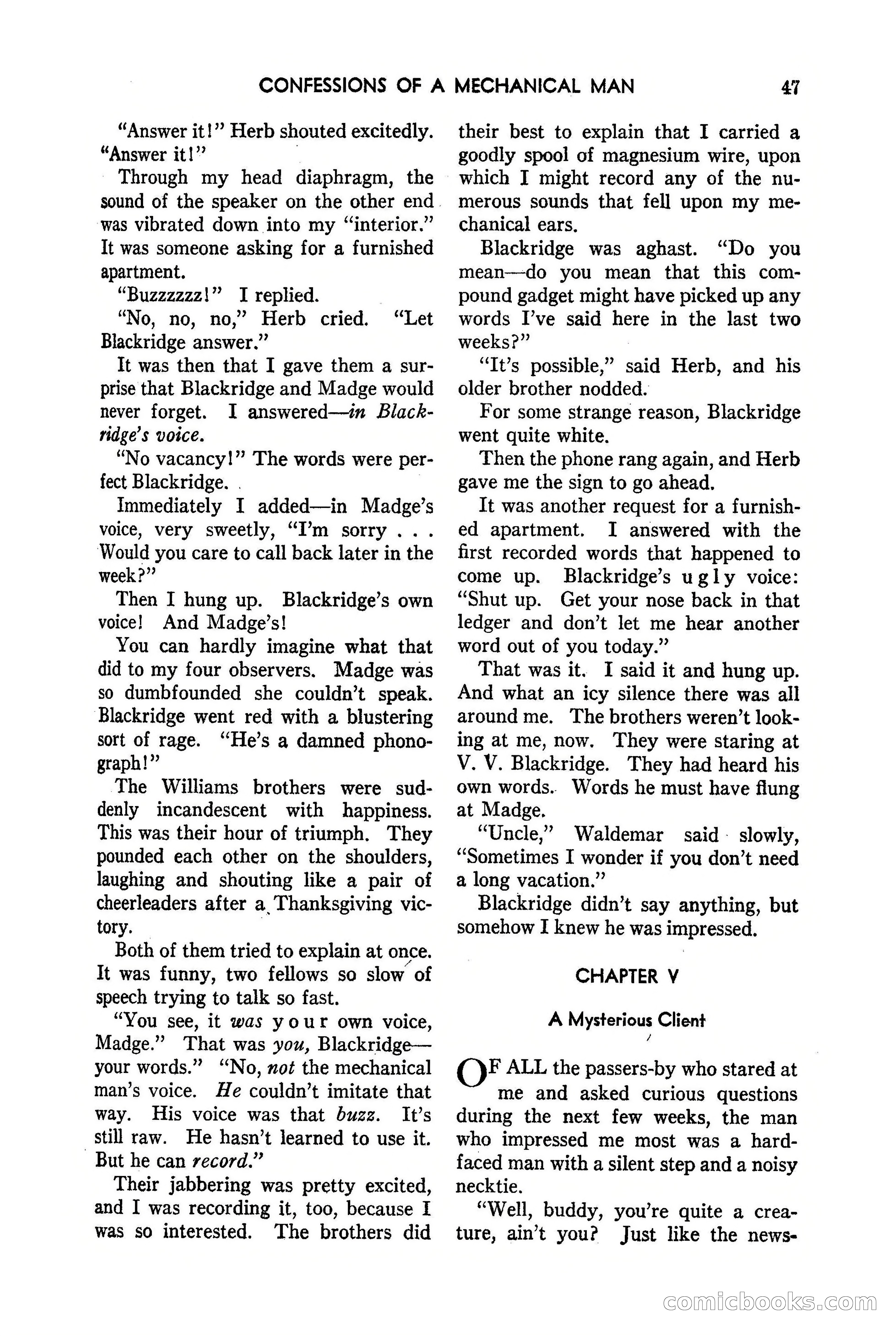Amazing Stories, May 1947 — page 47 of 180