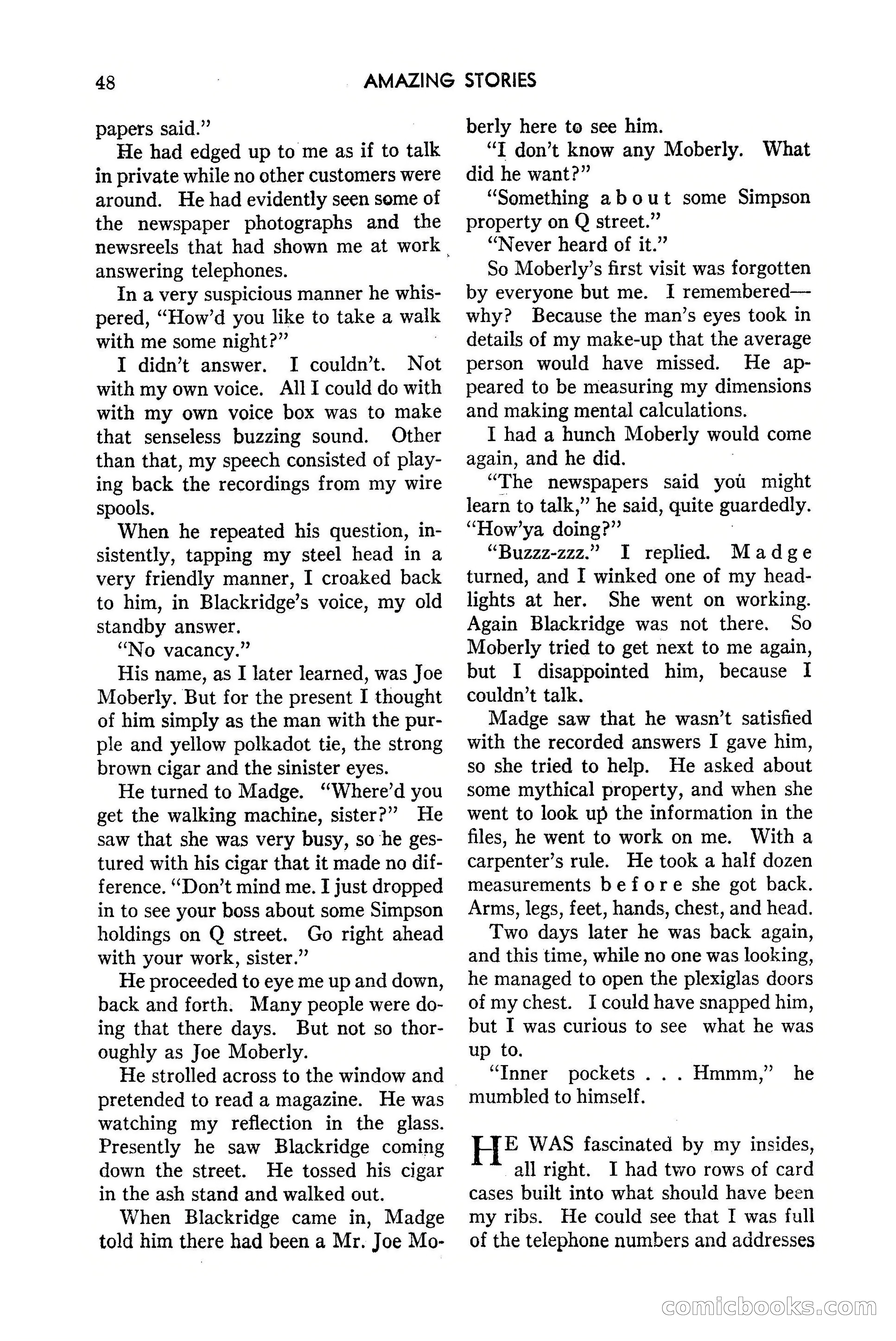 Amazing Stories, May 1947 — page 48 of 180