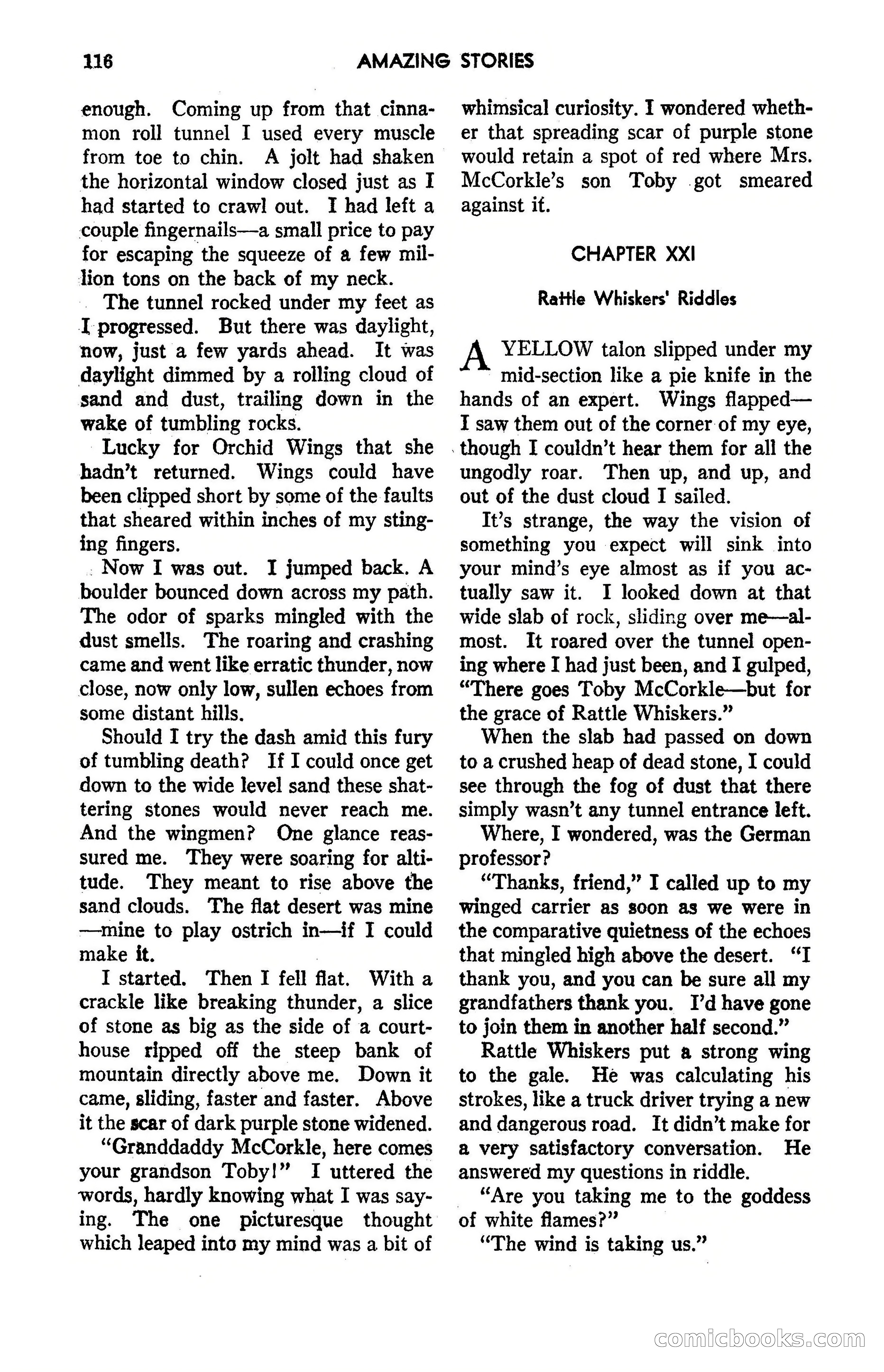 Amazing Stories, May 1947 — page 116 of 180