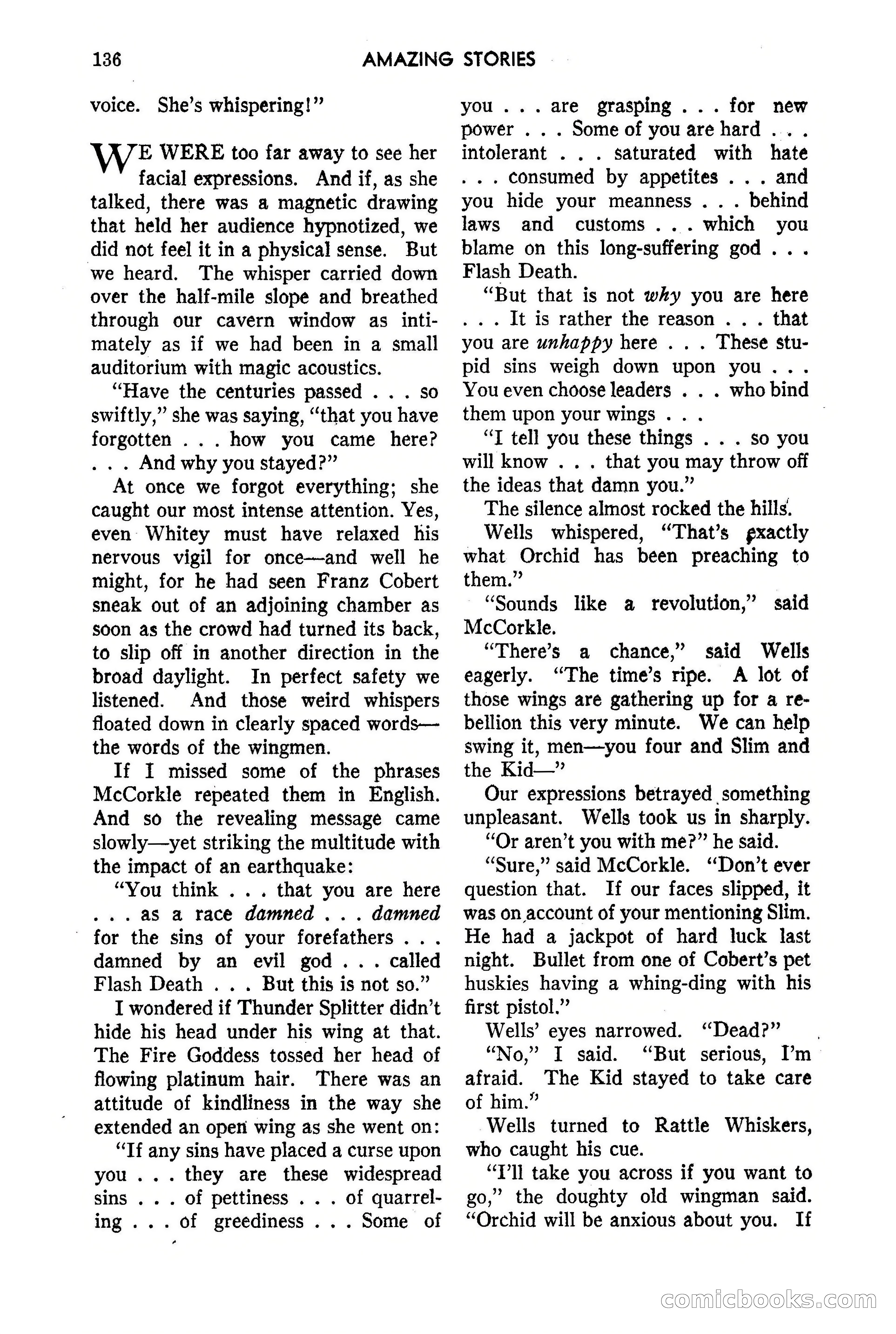 Amazing Stories, May 1947 — page 136 of 180