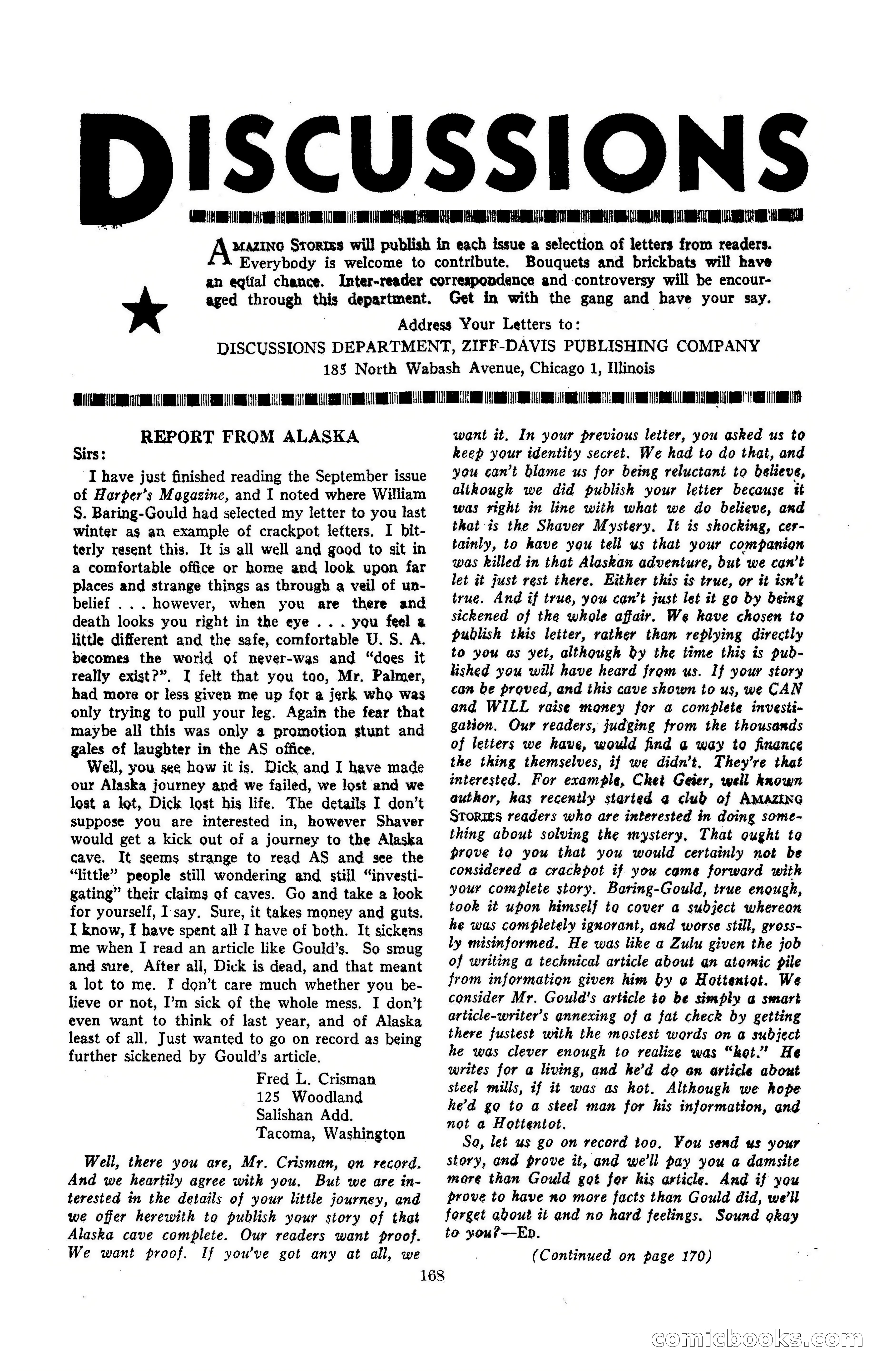 Amazing Stories, May 1947 — page 168 of 180