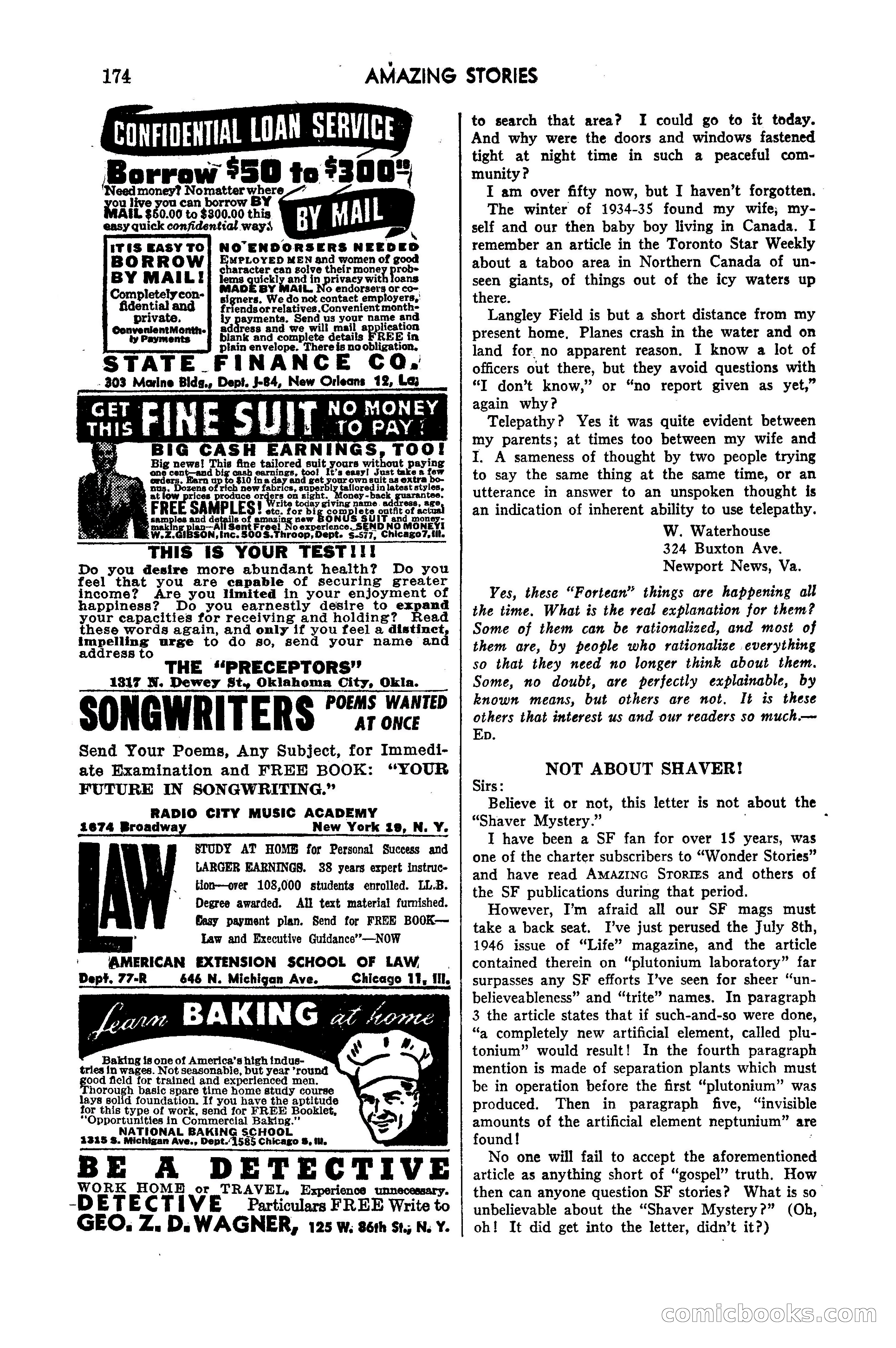 Amazing Stories, May 1947 — page 174 of 180