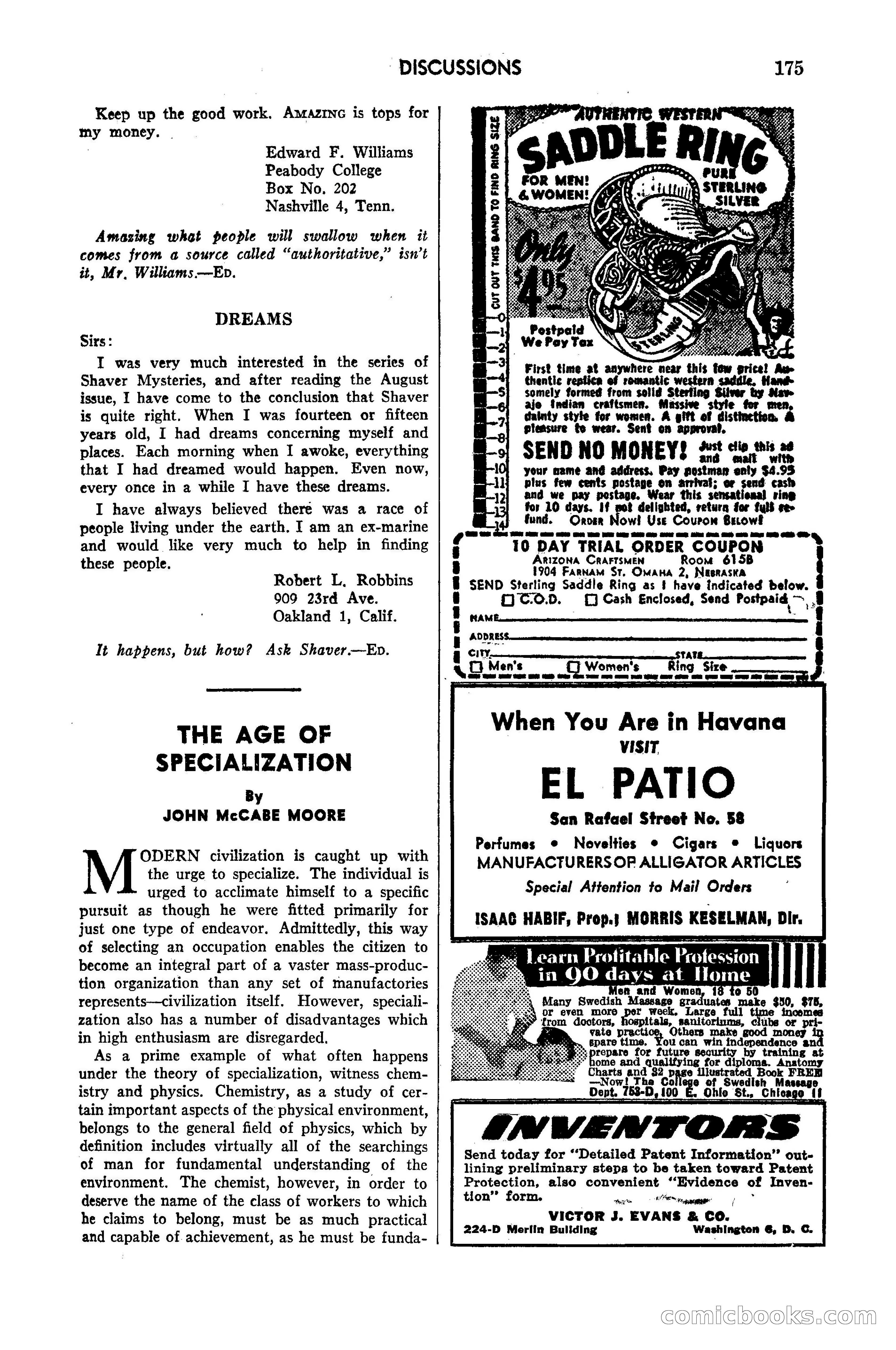 Amazing Stories, May 1947 — page 175 of 180
