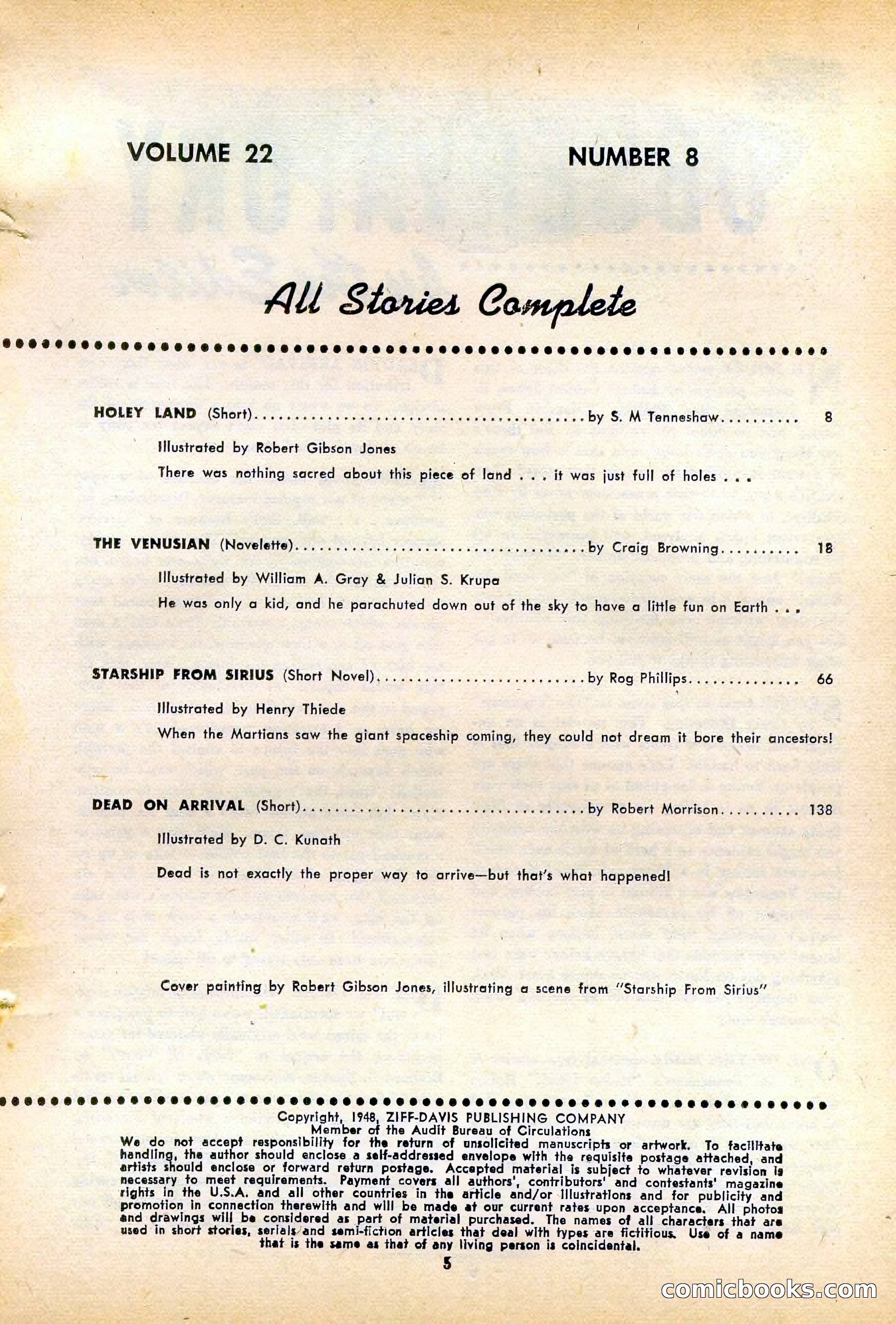 Amazing Stories, August 1948 — page 4 of 161