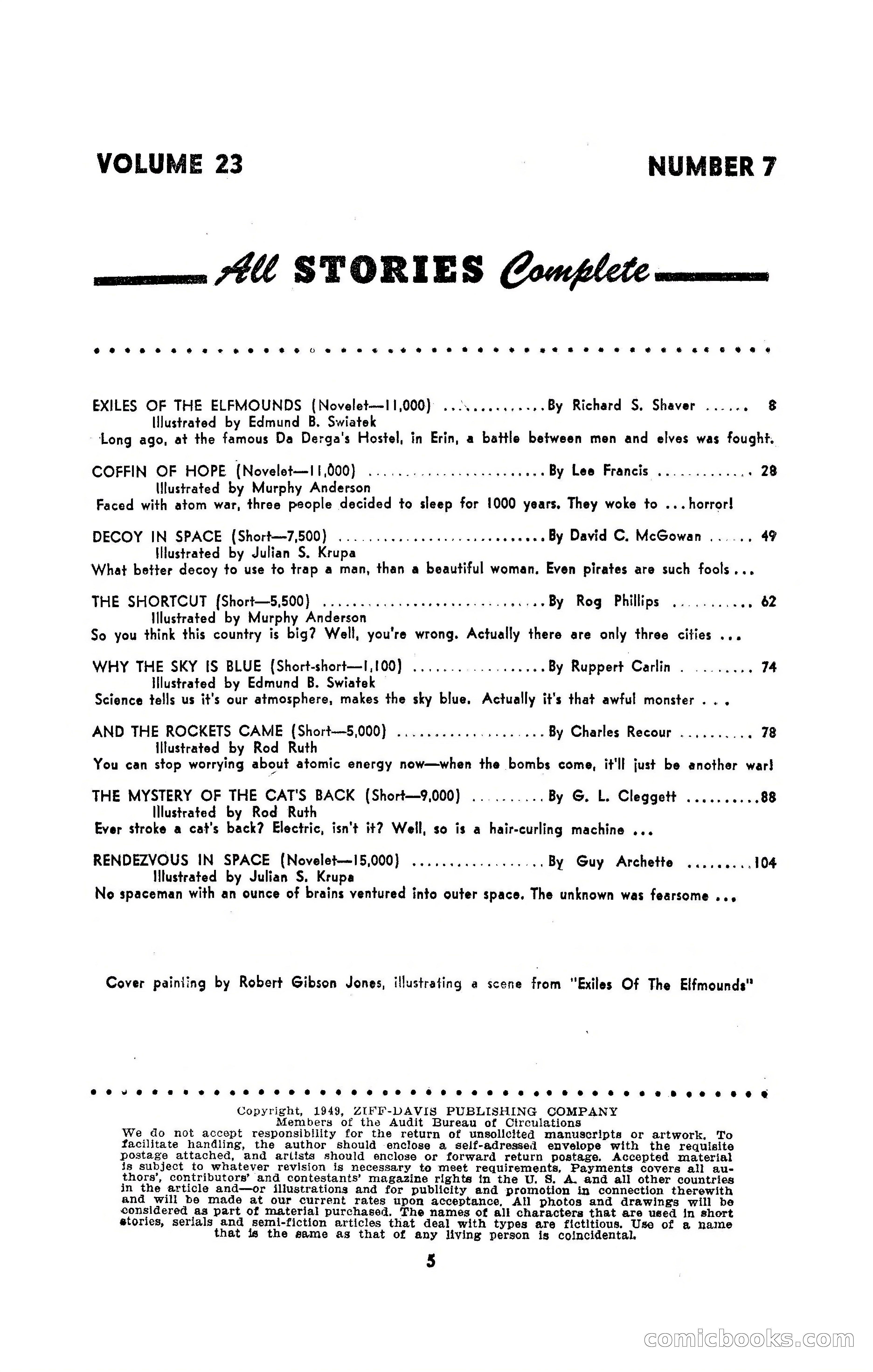 Amazing Stories, July 1949 — page 5 of 149