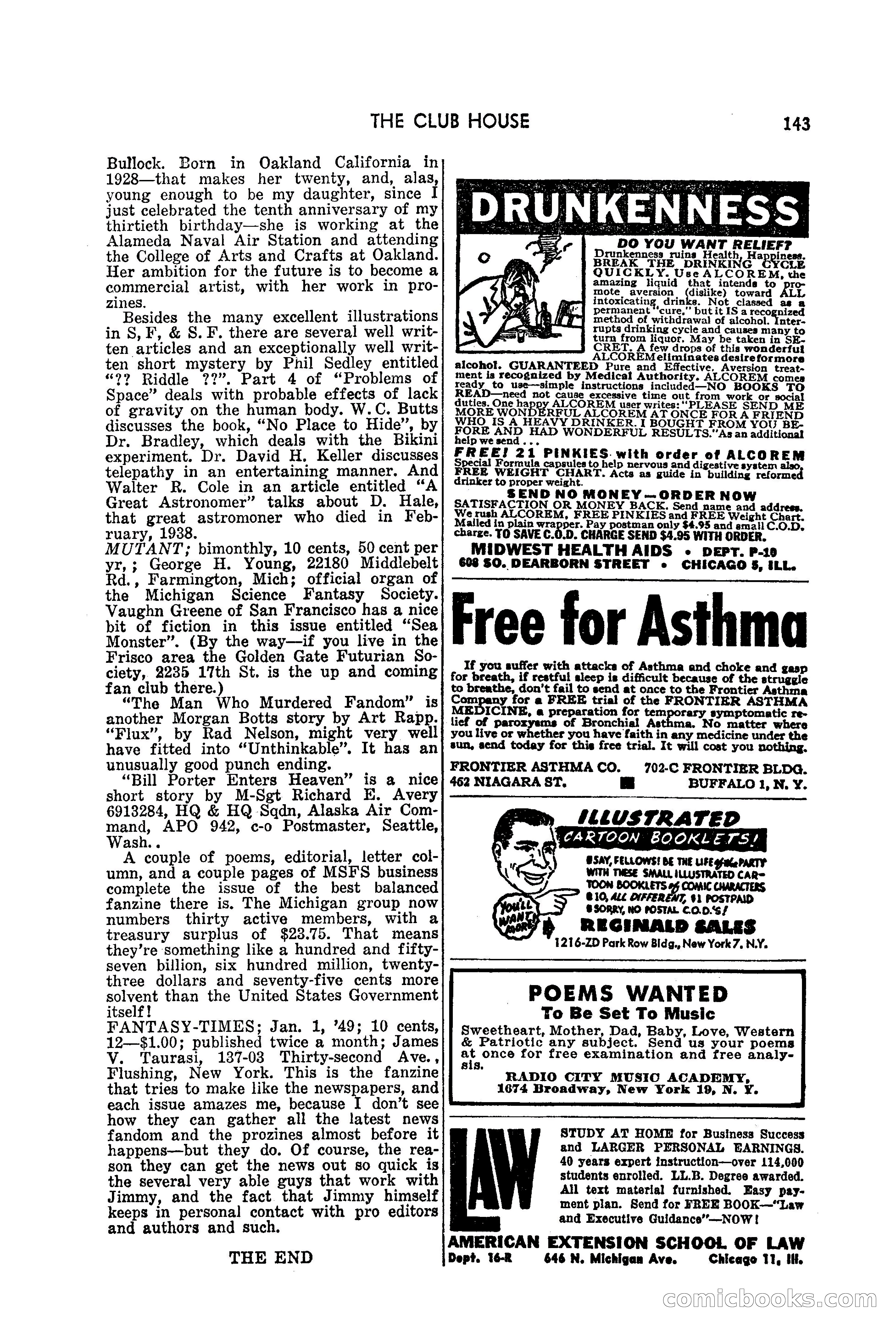 Amazing Stories, July 1949 — page 143 of 149