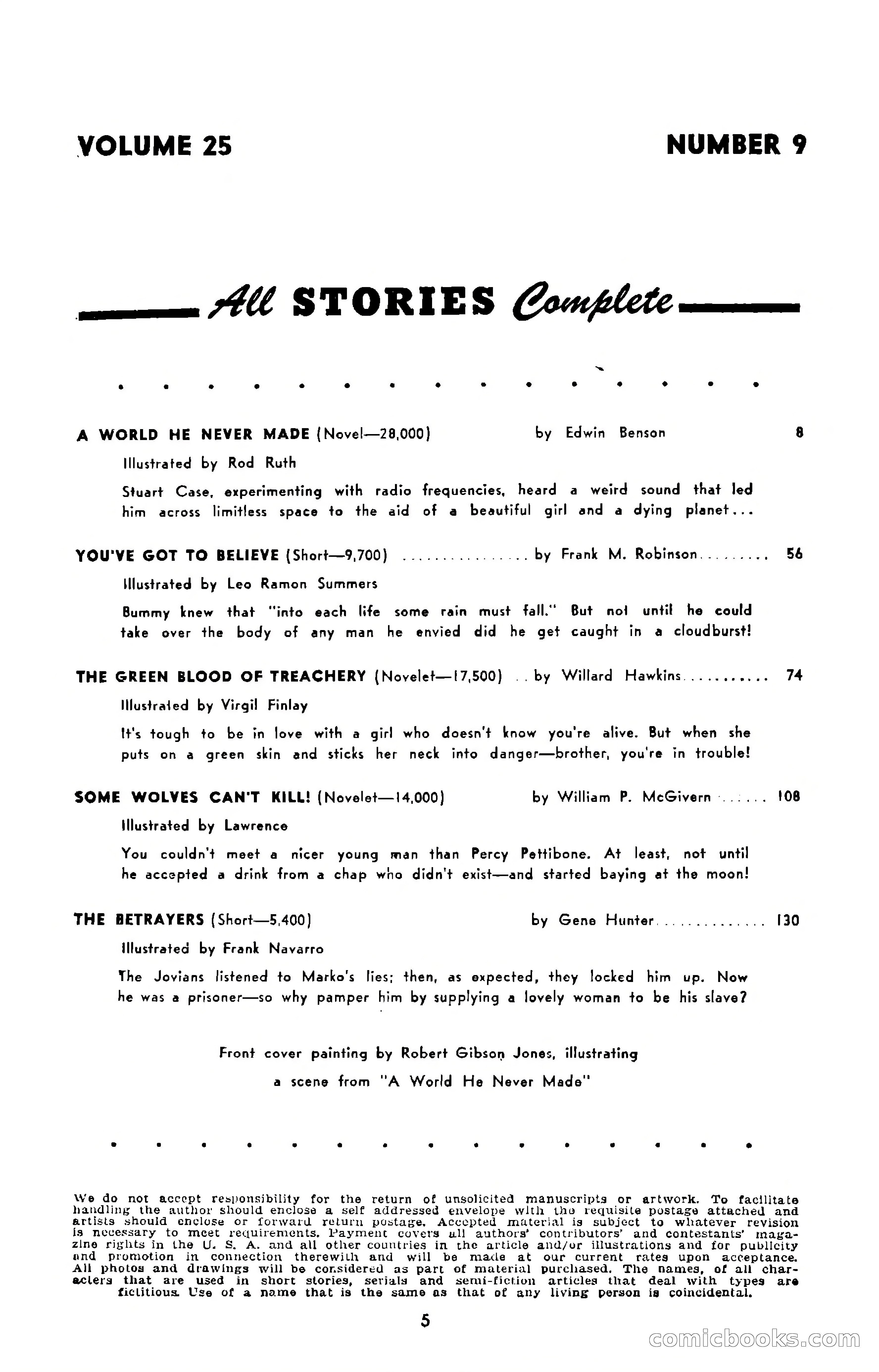 Amazing Stories, September 1951 — page 5 of 166