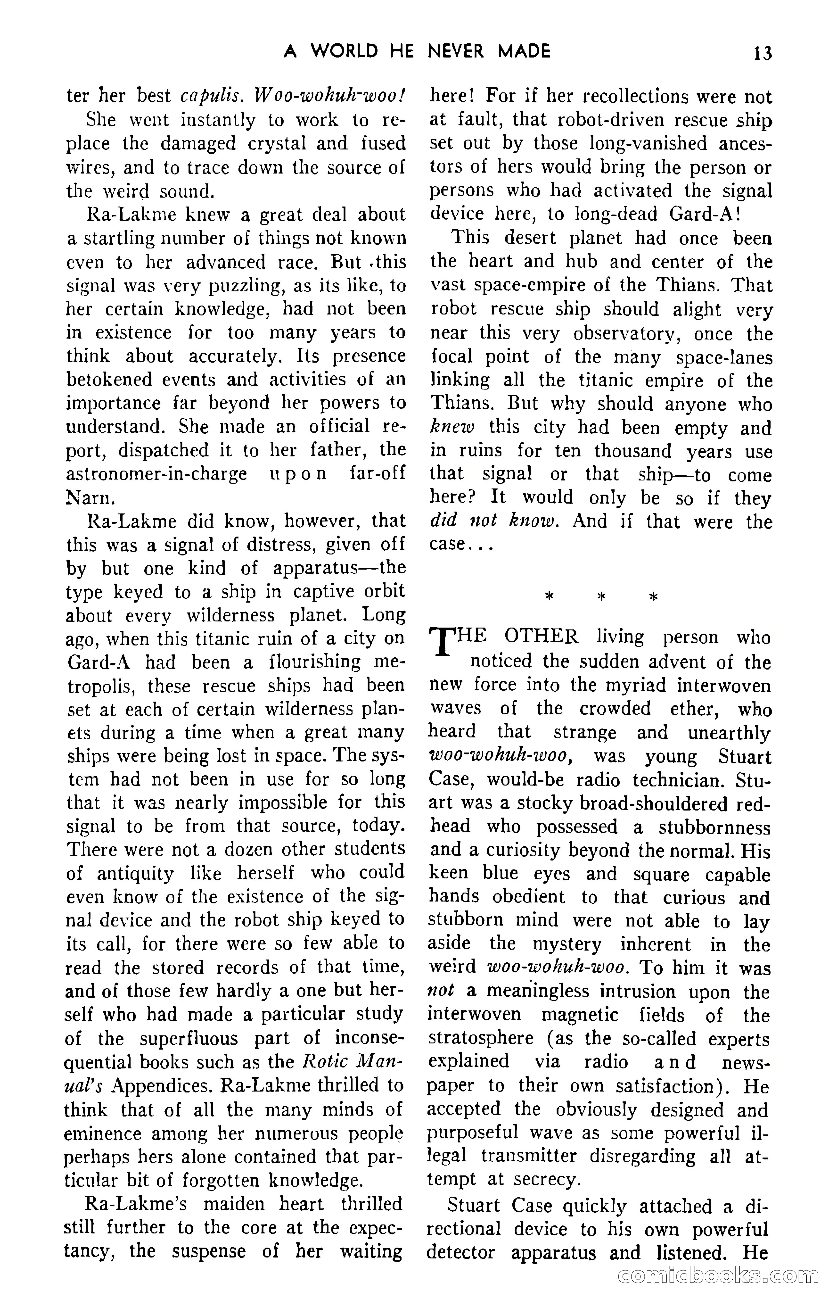 Amazing Stories, September 1951 — page 13 of 166