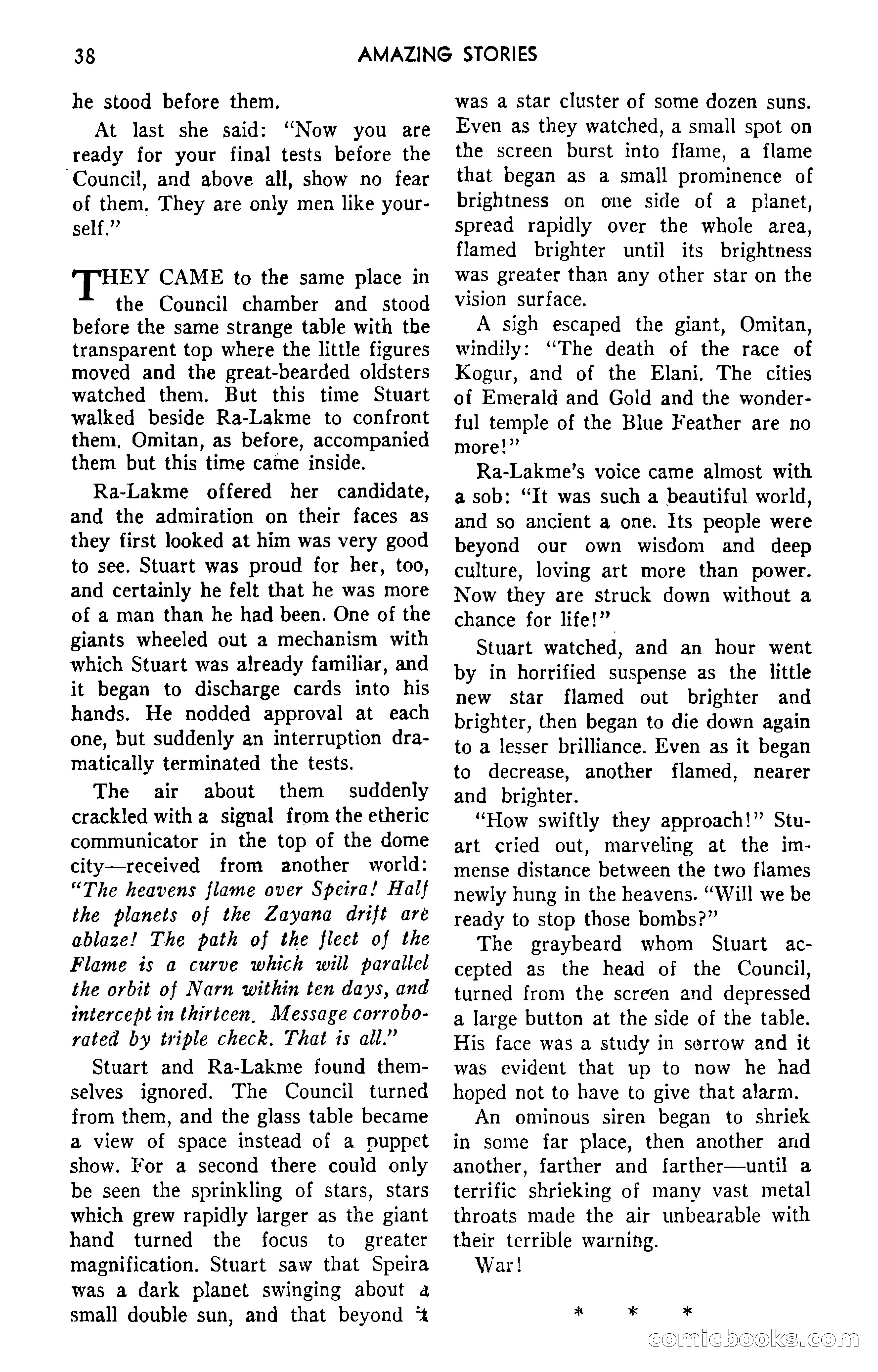 Amazing Stories, September 1951 — page 38 of 166