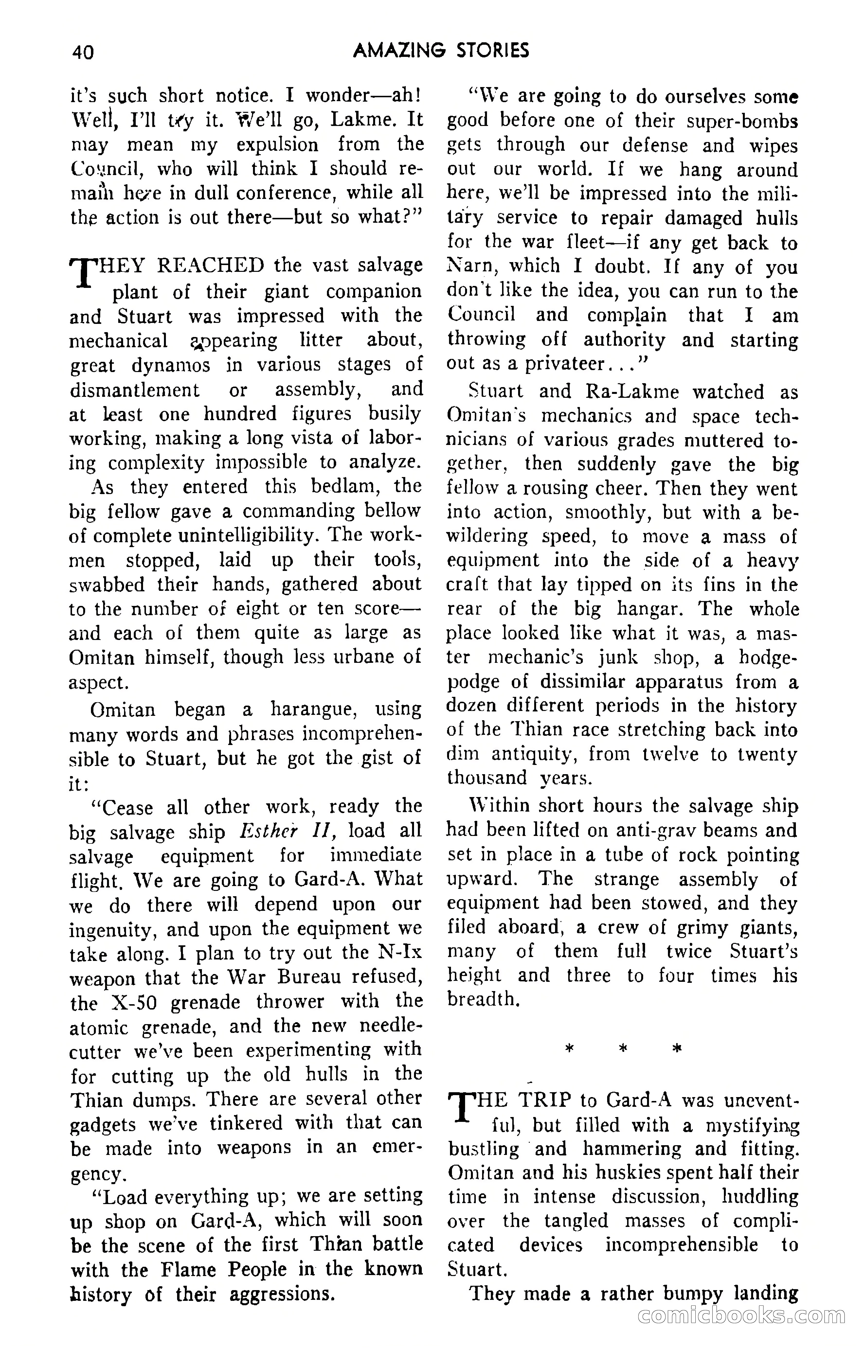 Amazing Stories, September 1951 — page 40 of 166