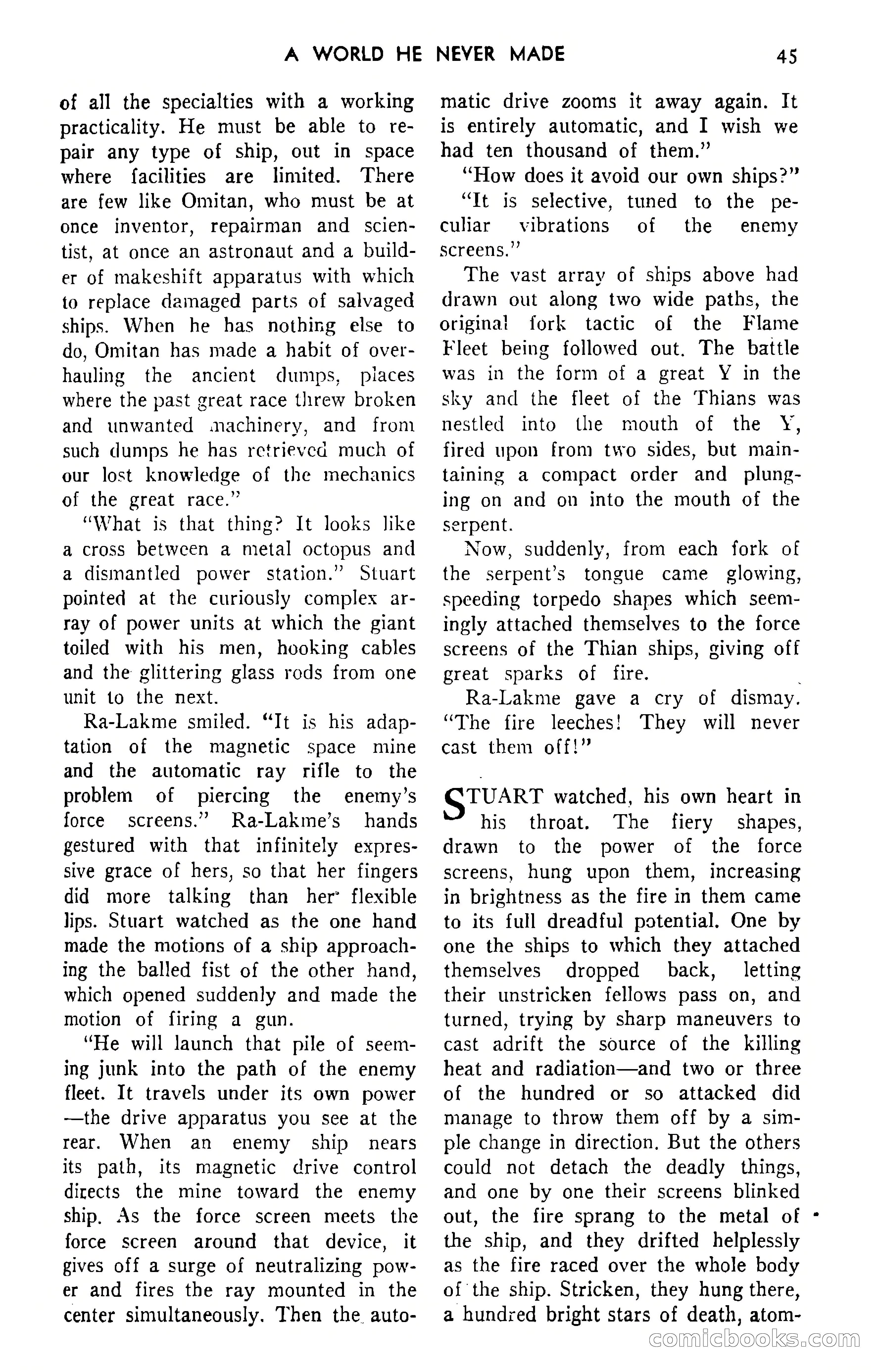 Amazing Stories, September 1951 — page 45 of 166