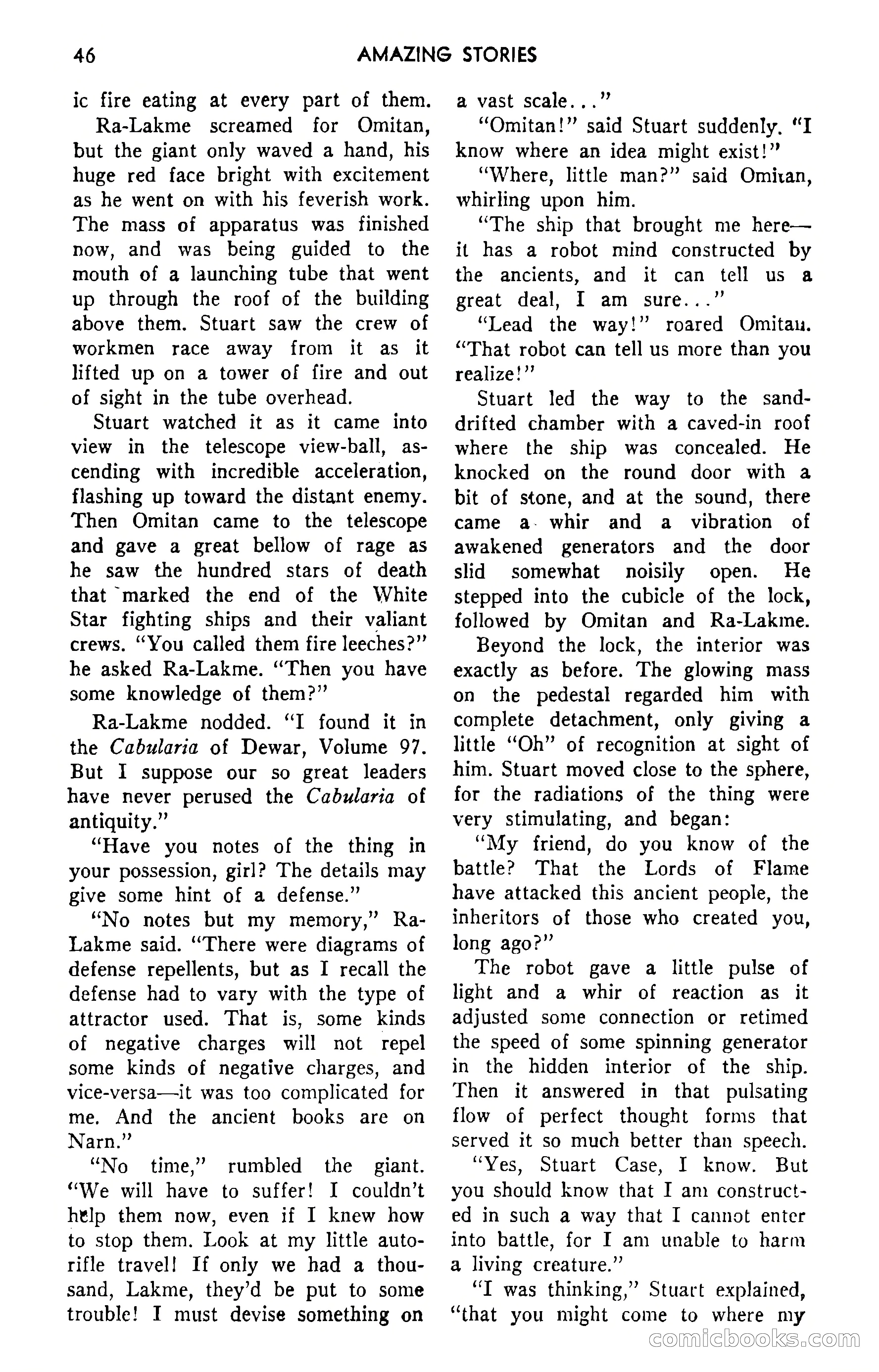 Amazing Stories, September 1951 — page 46 of 166