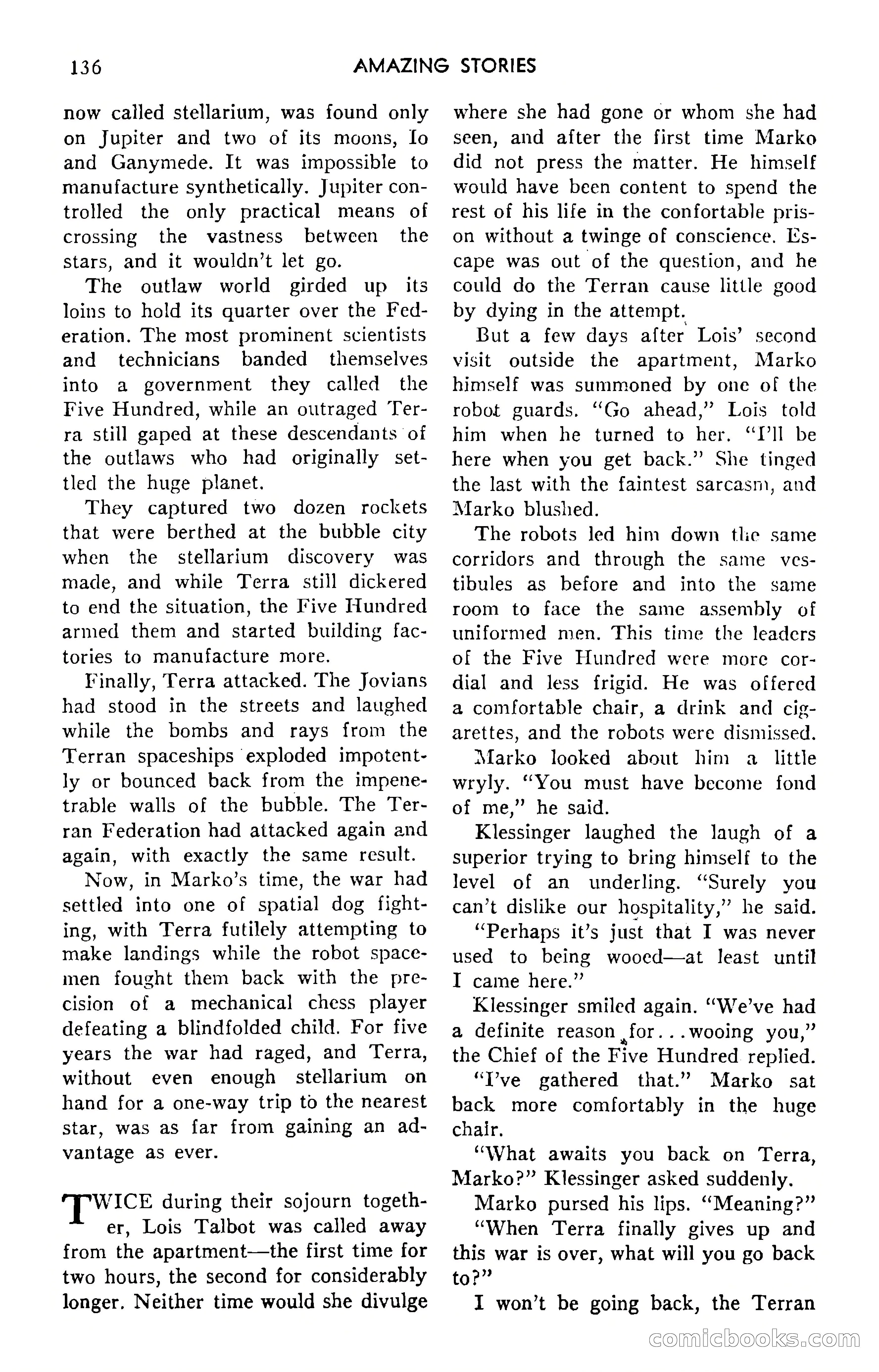 Amazing Stories, September 1951 — page 136 of 166