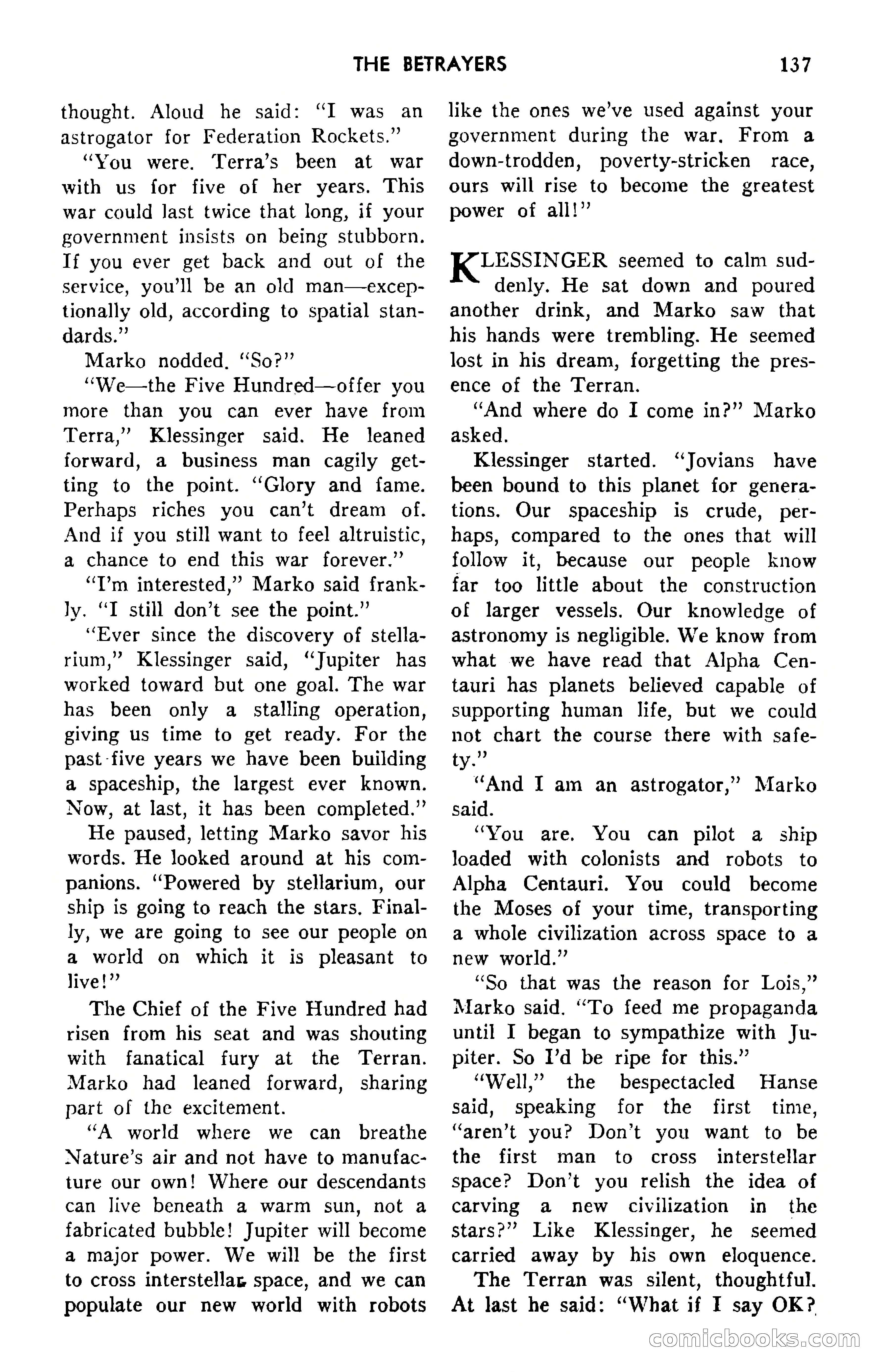Amazing Stories, September 1951 — page 137 of 166