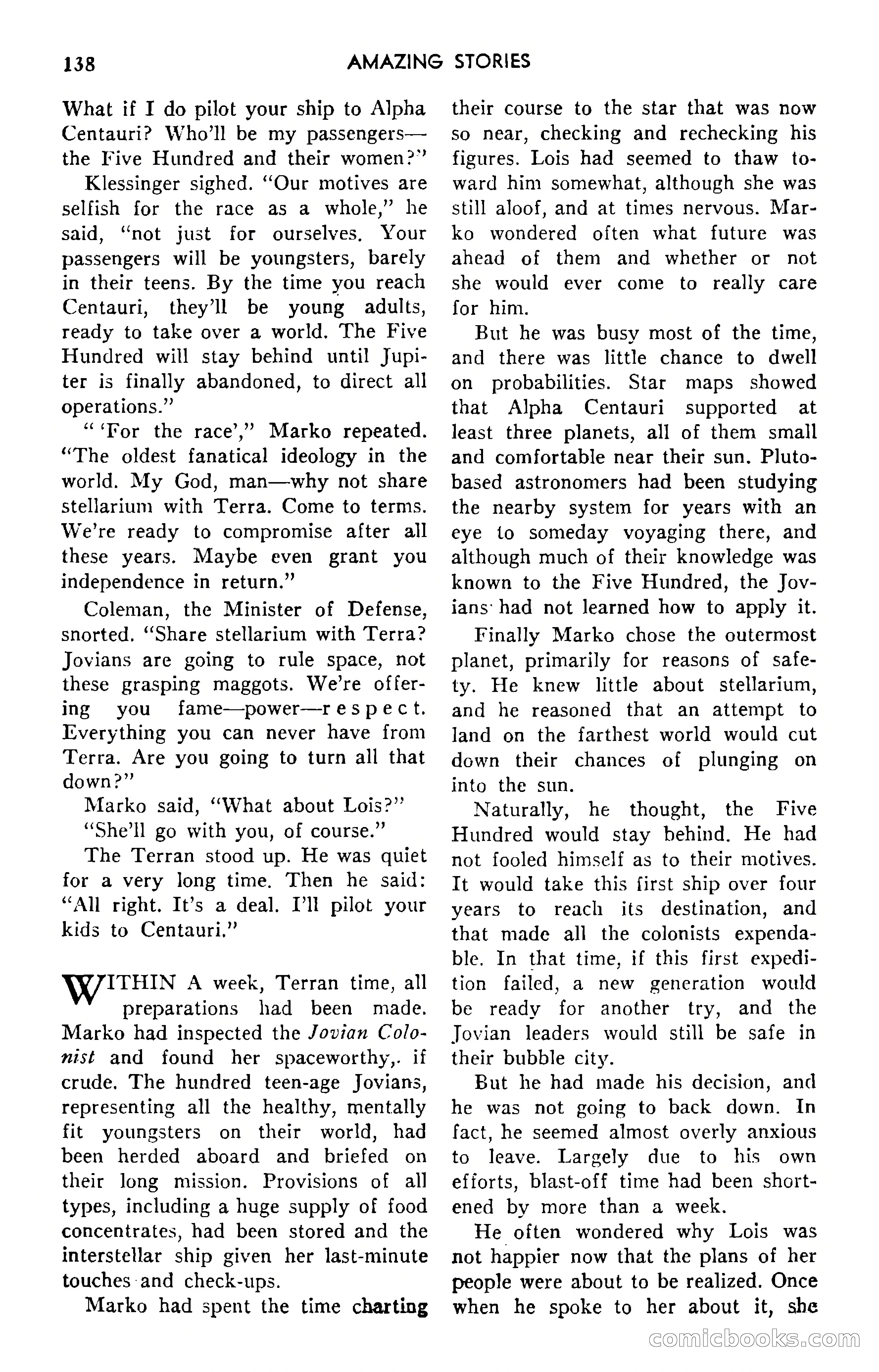 Amazing Stories, September 1951 — page 138 of 166