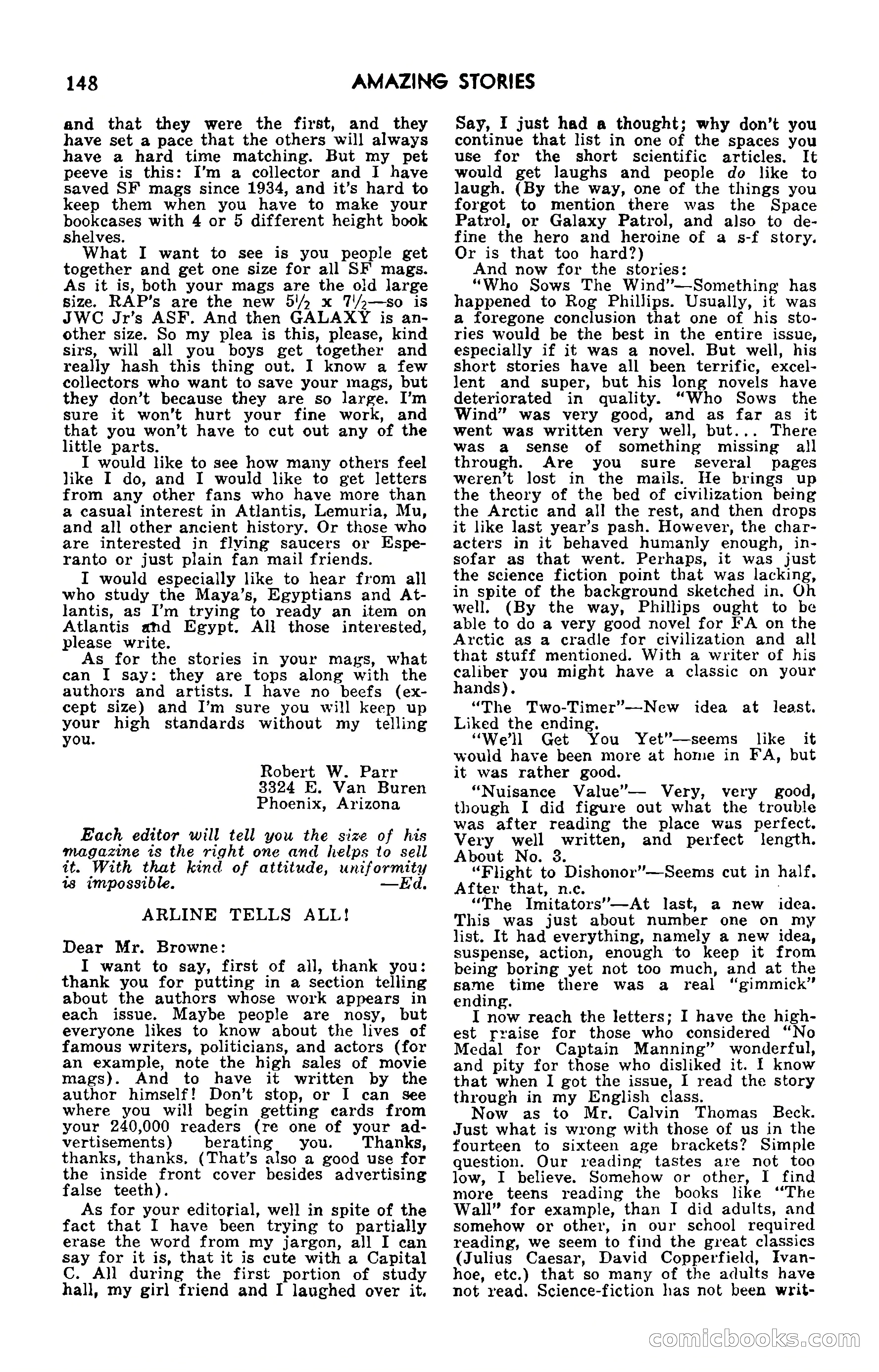 Amazing Stories, September 1951 — page 148 of 166