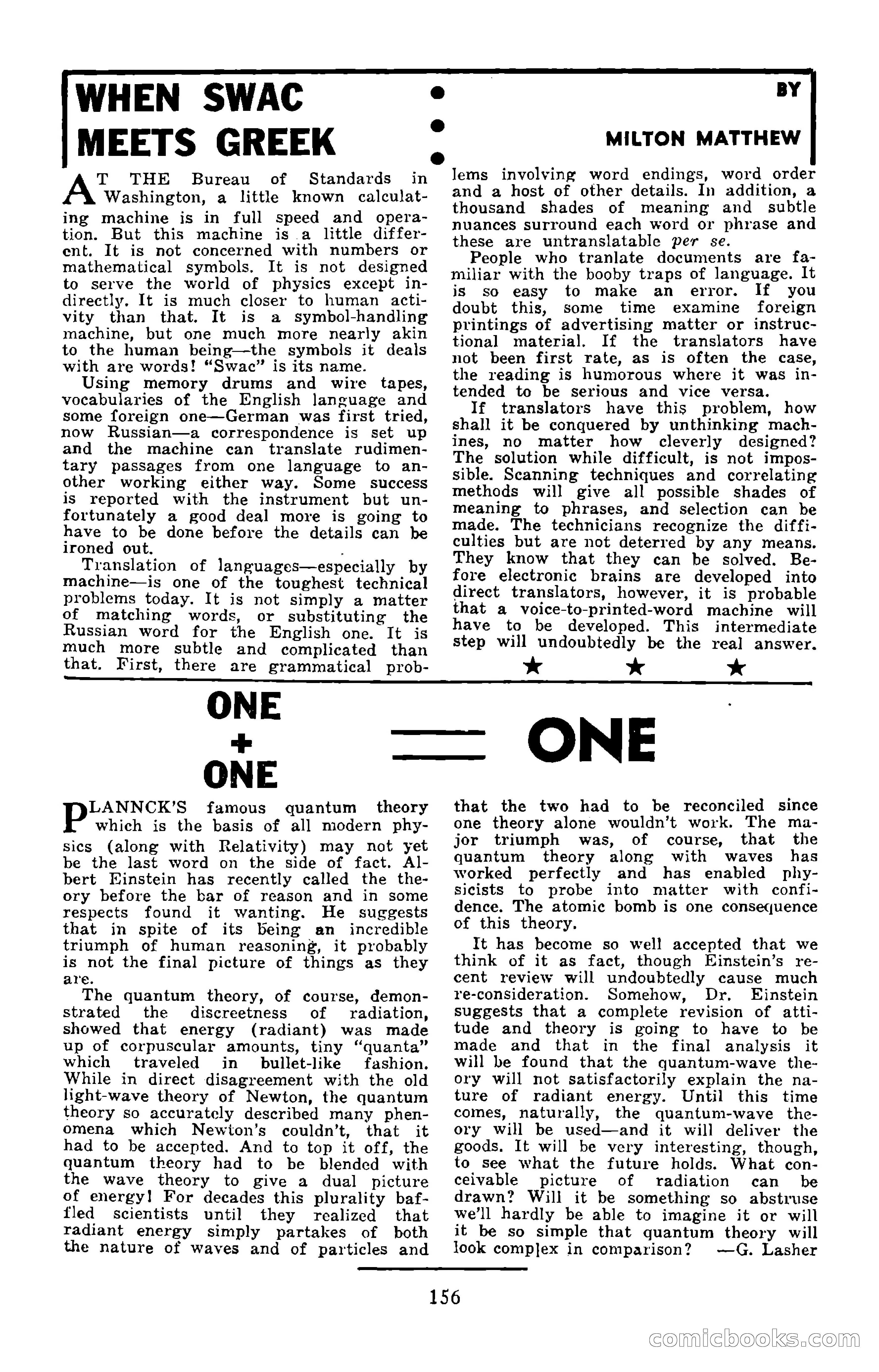 Amazing Stories, September 1951 — page 156 of 166