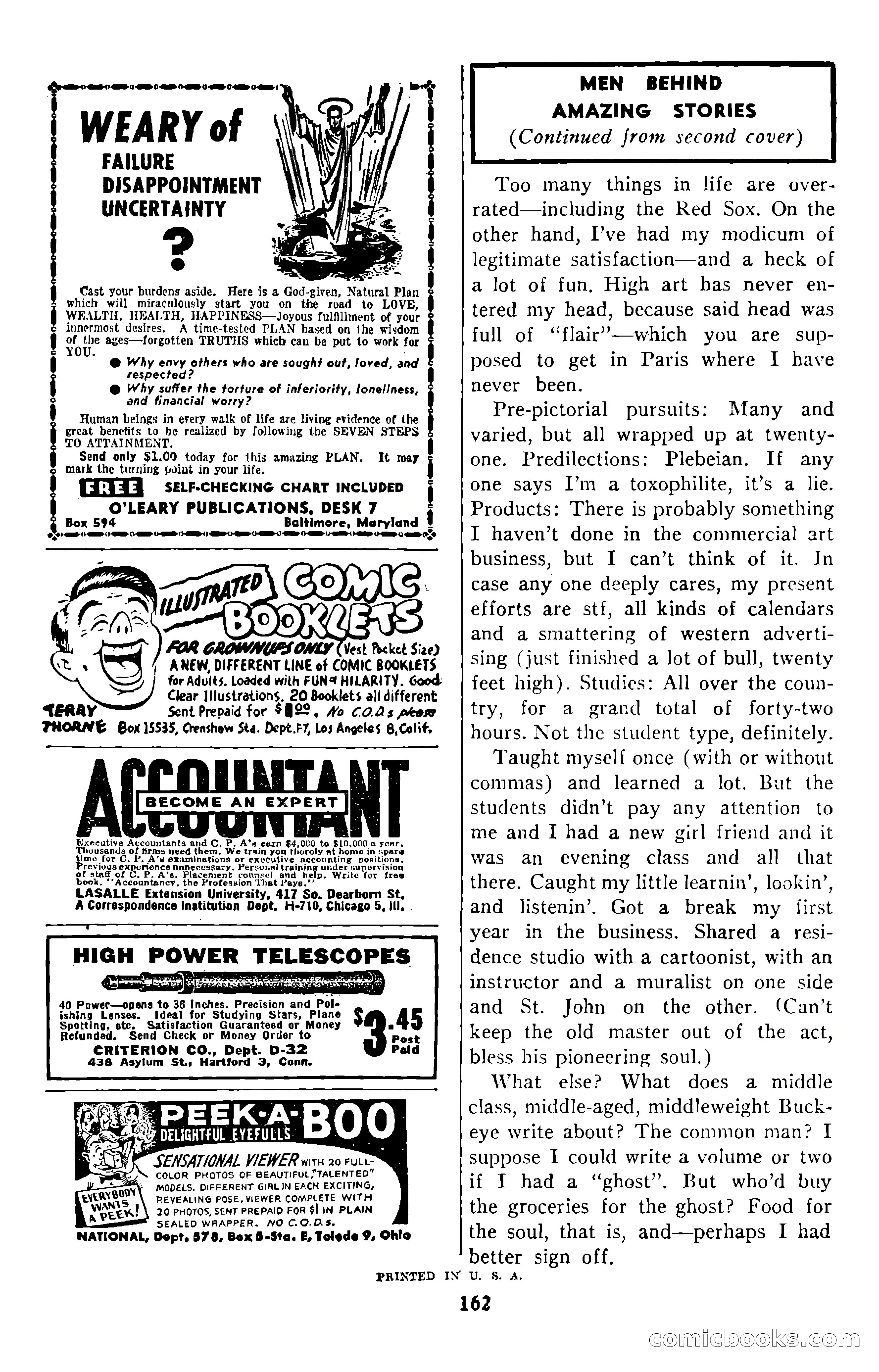 Amazing Stories, September 1951 — page 162 of 166