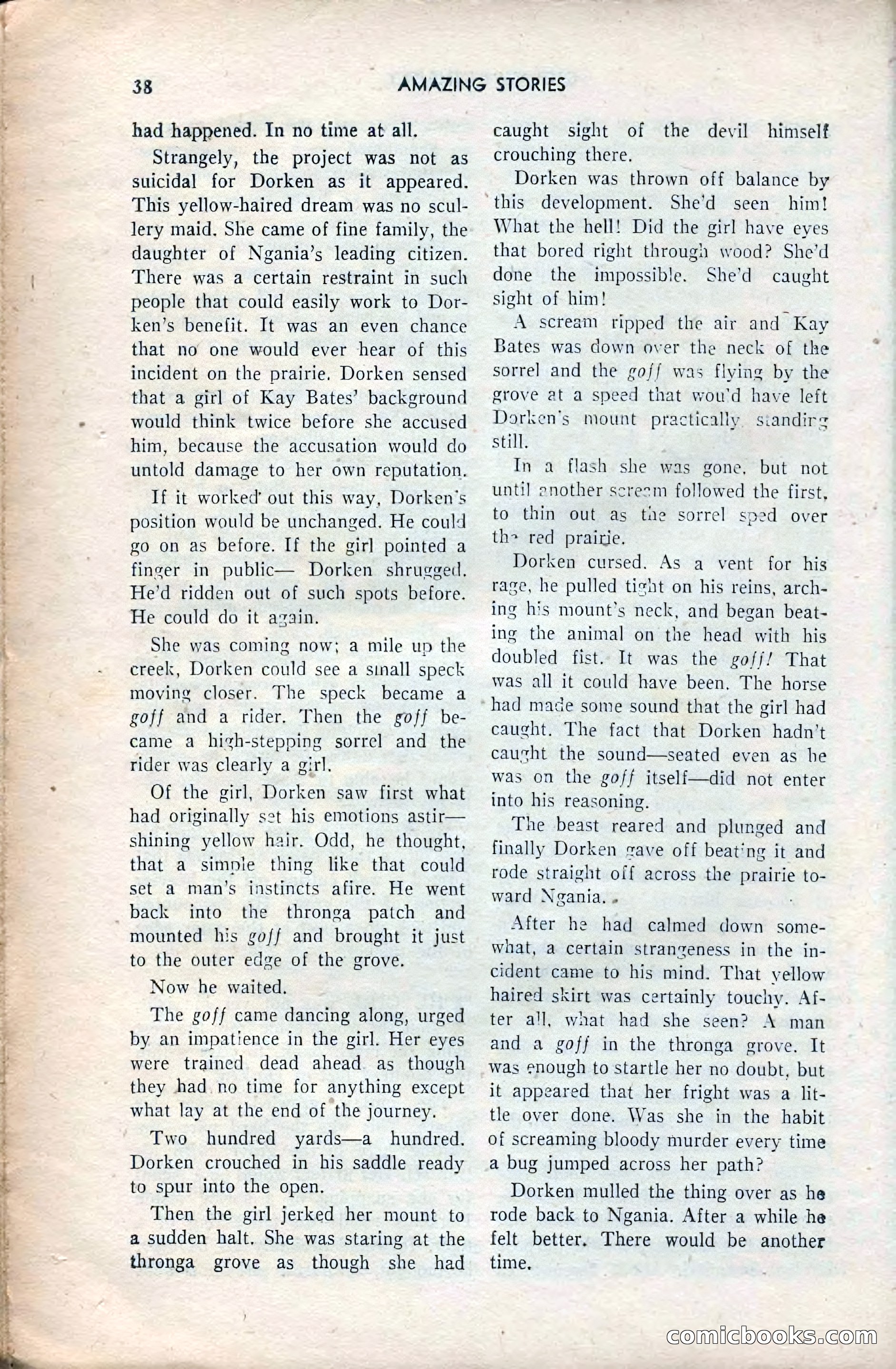 Amazing Stories, February 1953 — page 38 of 164